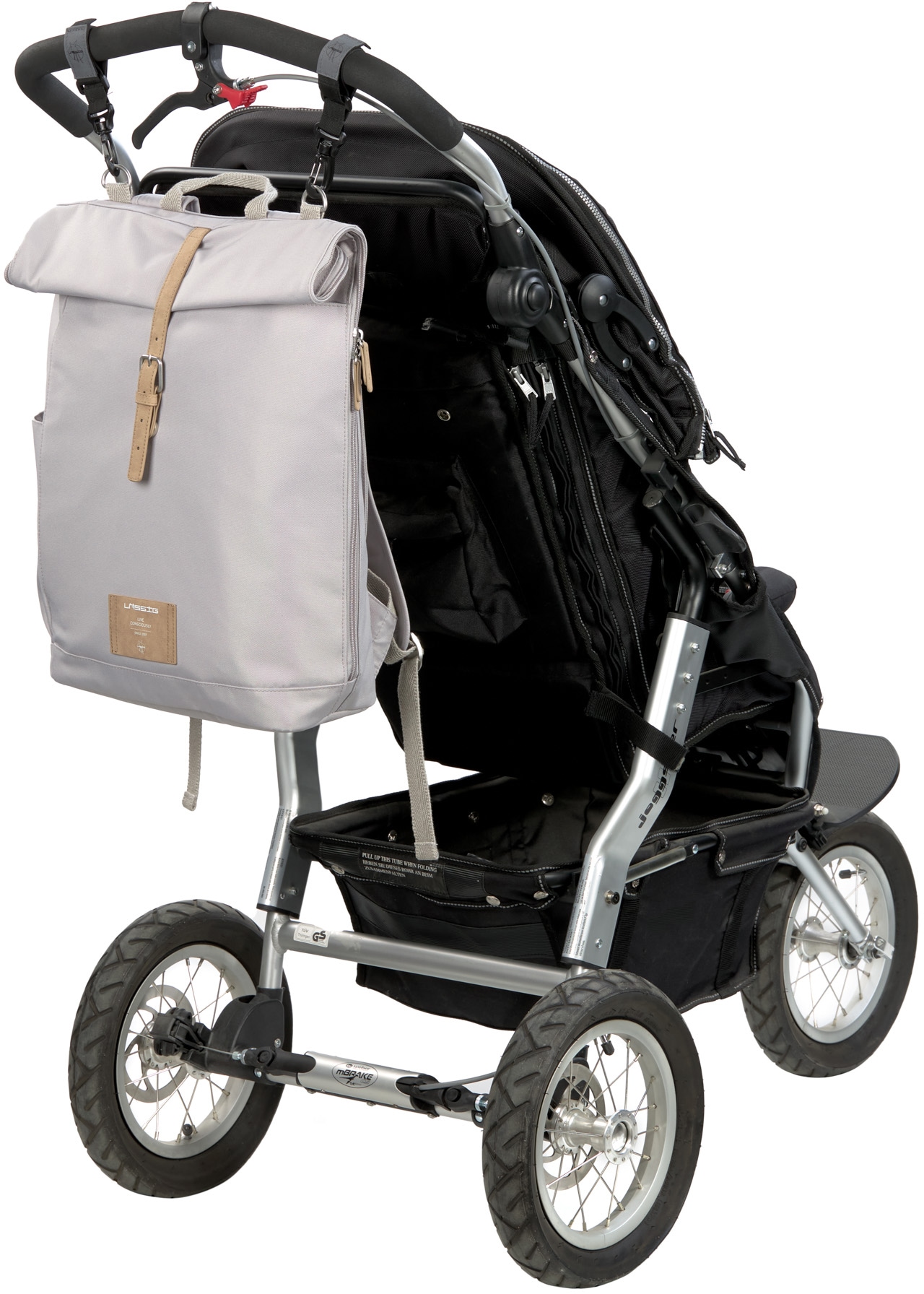 LÄSSIG Wickelrucksack »Green Label, Rolltop, Grey«, PETA-approved vegan; zum Teil aus recyceltem Material