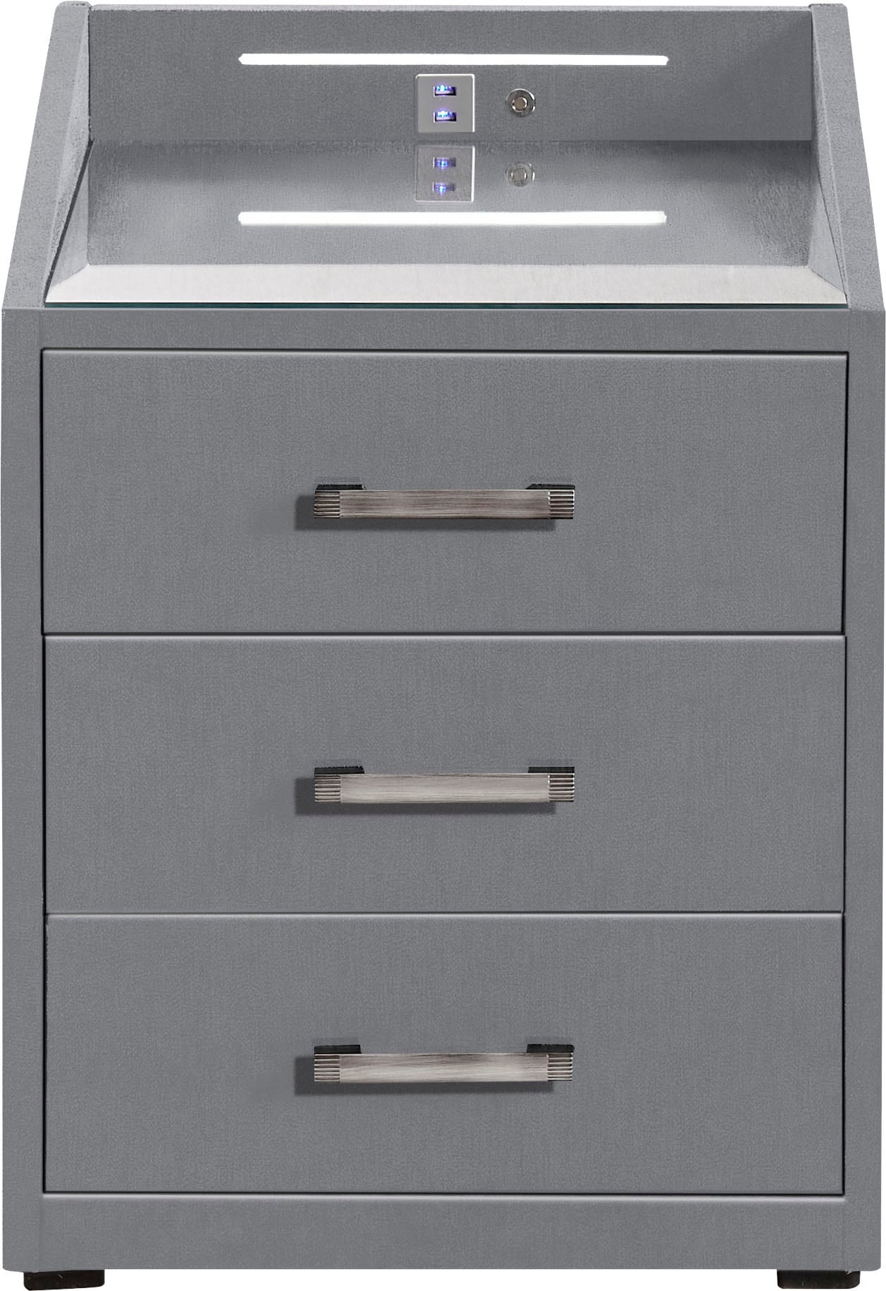 ED EXCITING DESIGN Nachtkonsole »Moon« mit LED-Beleuchtung und USB-Anschluss & USB-C-Anschluss