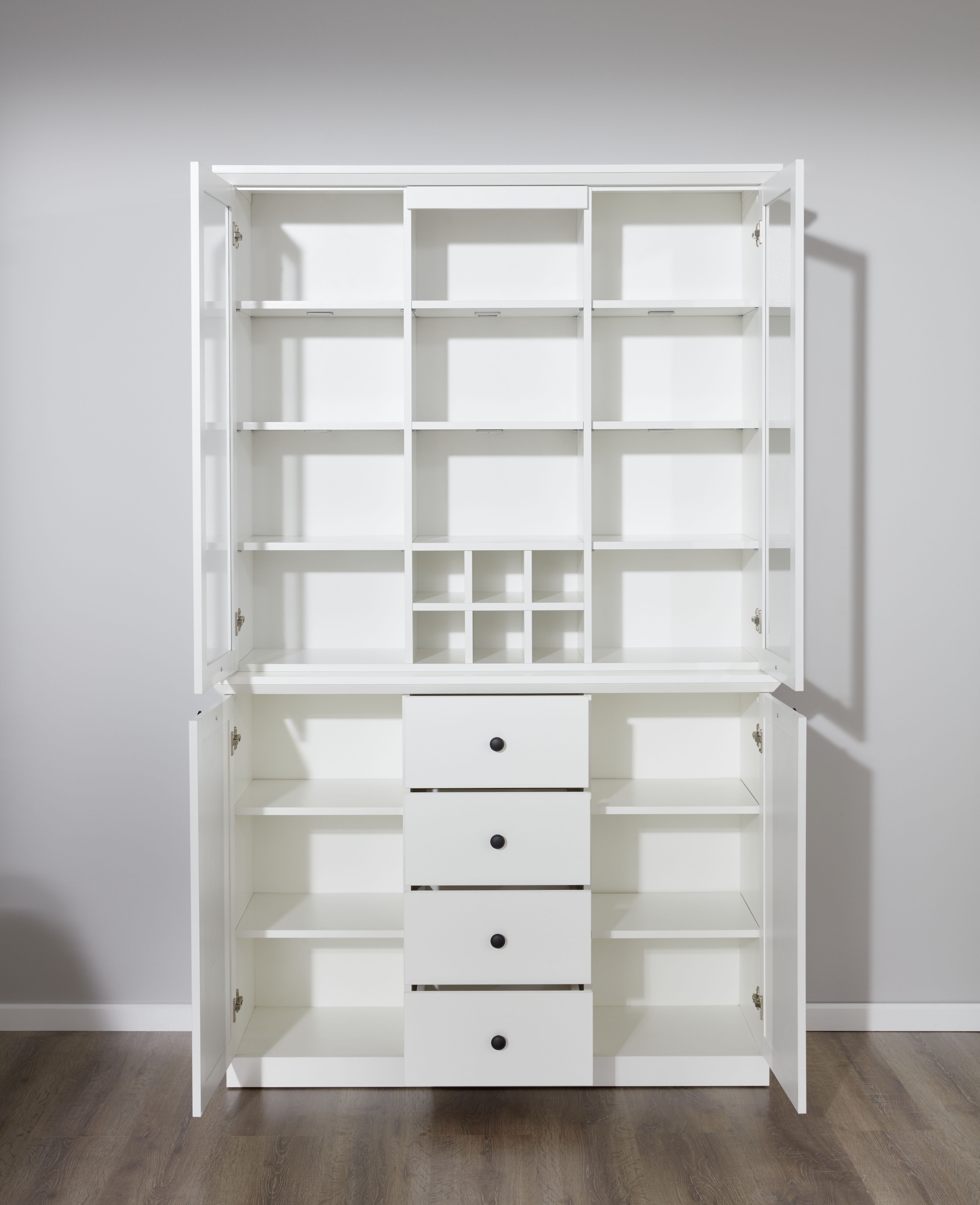 Home affaire Buffetaufsatz »Örebro« 1 Stk. tlg. Buffetaufsatz mit 2 Türen & 9 Fächern - (B/T/H) 119/36/106 cm