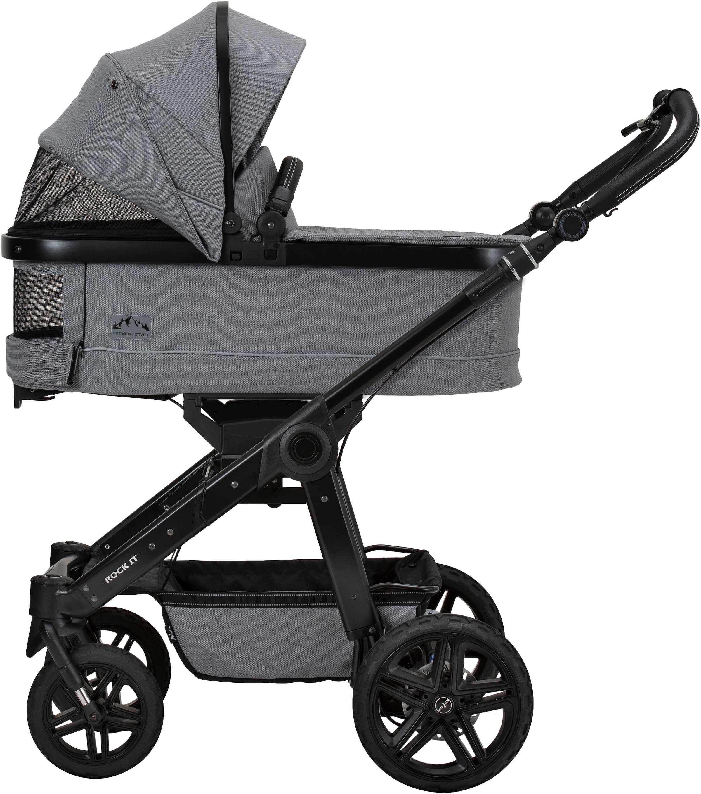 Hartan Kombi-Kinderwagen »Rock it Outdoor, mit Handbremse«, Lieferung ohne Adapter; Made in Germany