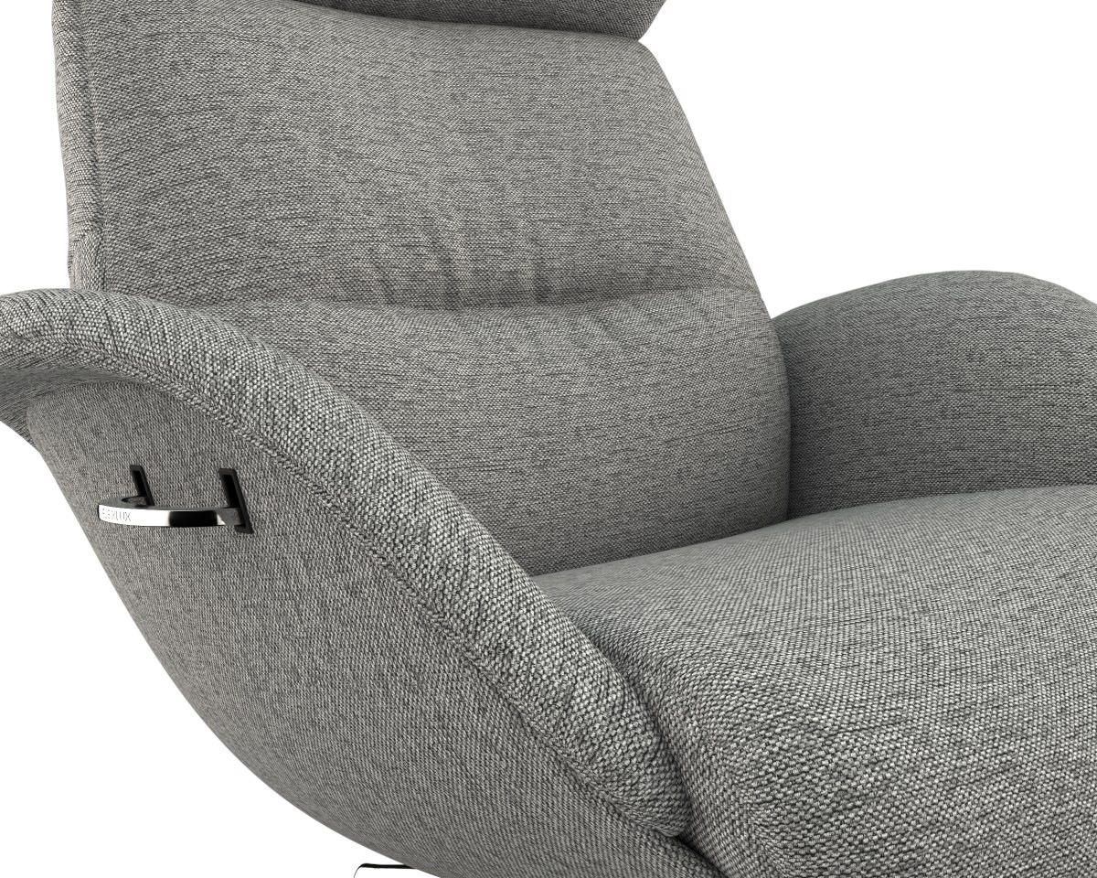 FLEXLUX Relaxsessel »Fernsehsessel More, ergonomisch, drehbar, robuster Fuß, Scandi«, Premium Komfort, Rücken- und Kopfteilverstellung, Drehbar, Fuß Alu