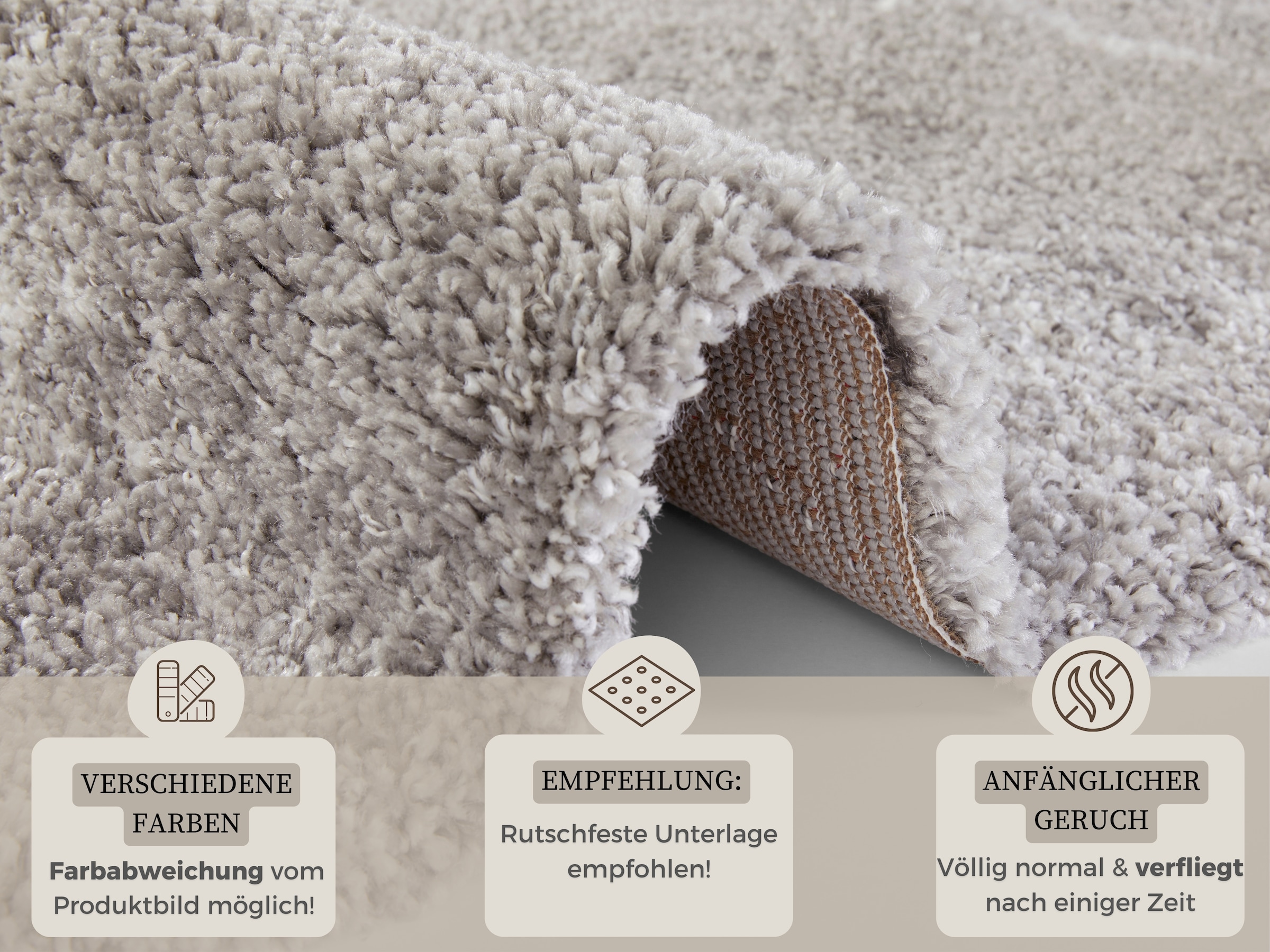 HANSE Home Hochflor-Teppich »MAYRIN«, rechteckig, Hochflor, Teppich, Shaggy, Flokati, Weich, Marmor-Optik, Wohnzimmer