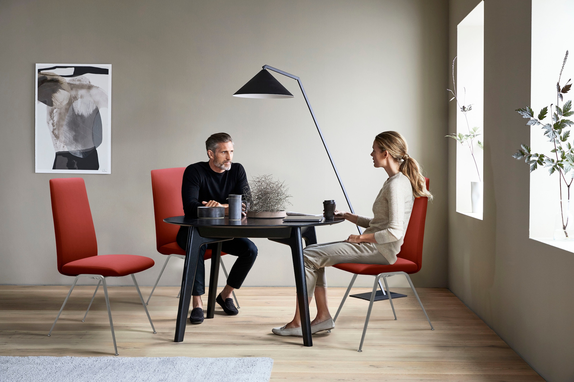 Stressless® Polsterstuhl »Laurel« () High Back, Größe L, mit Beinen aus Stahl in Schwarz matt