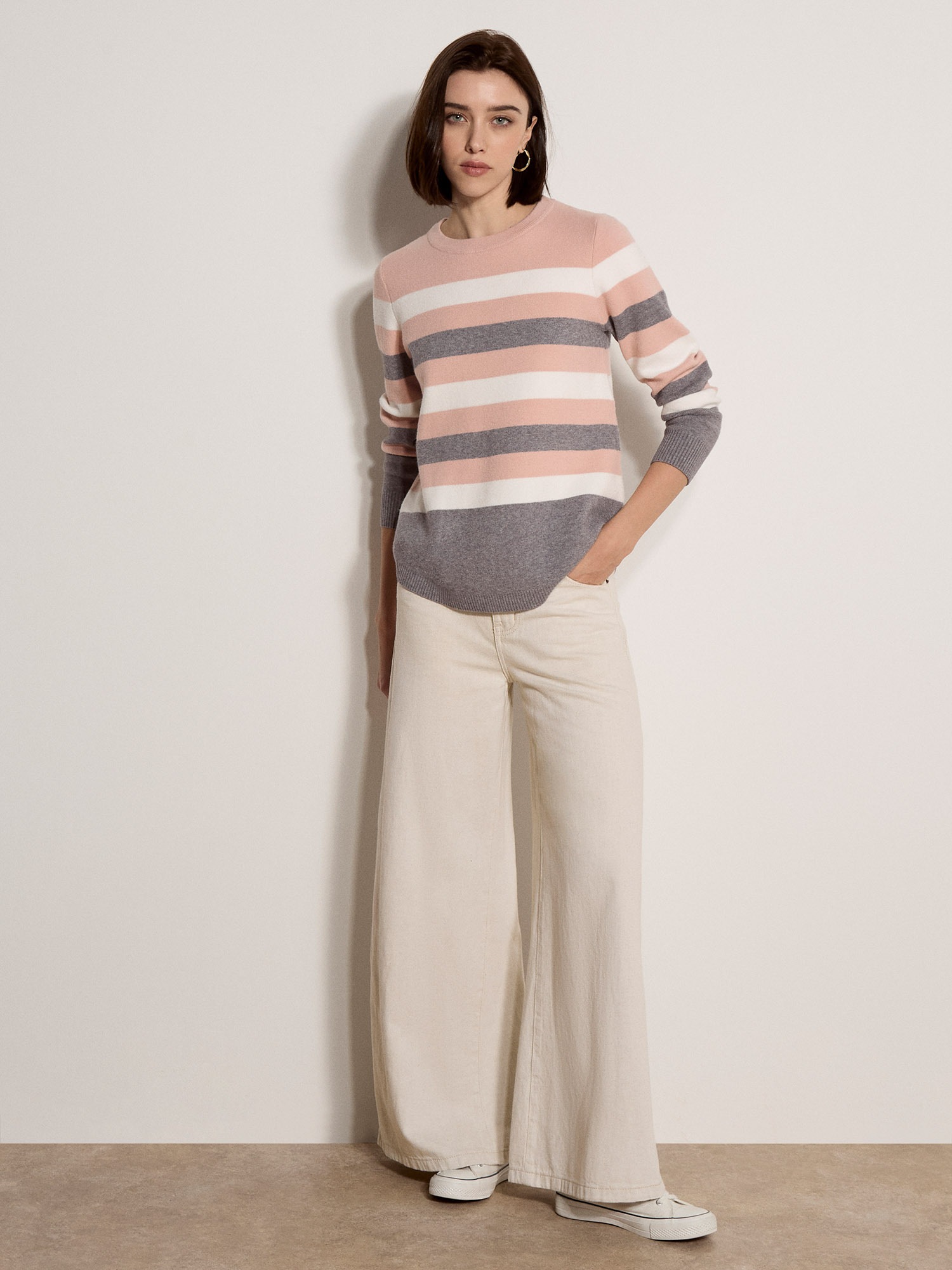 Apricot Strickfleece-Pullover »Pullover« mit Streifen