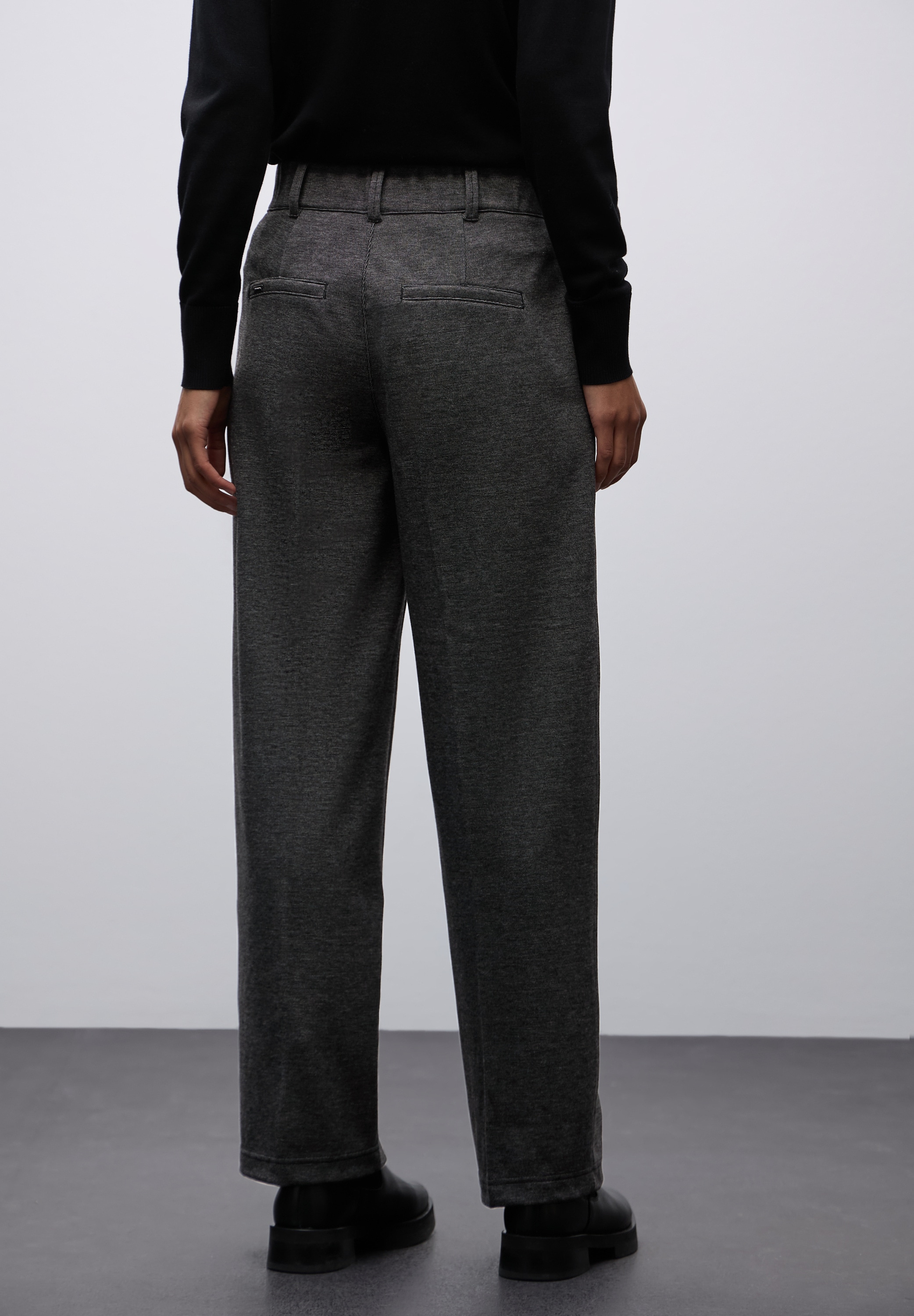 STREET ONE Stoffhose  meliert, im Casual Fit und mit Stretch