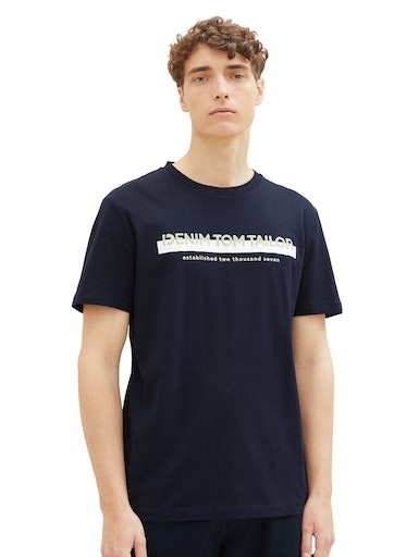 TOM TAILOR Denim T-Shirt, mit Logofrontprint