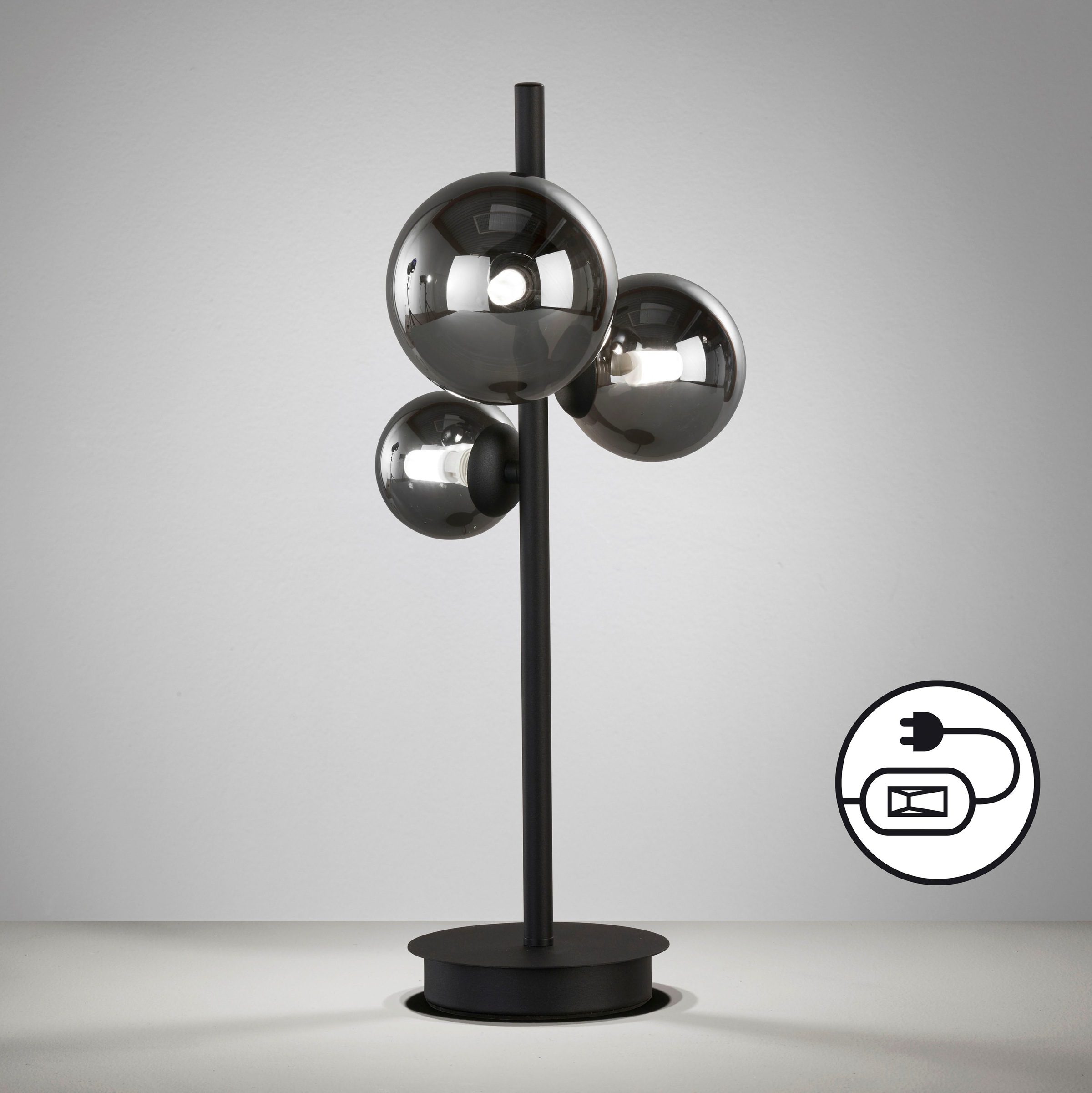 FISCHER & HONSEL Tischleuchte »Bala«, 3 flammig, Leuchtmittel G9 | LED wechselbar, langlebige LED
