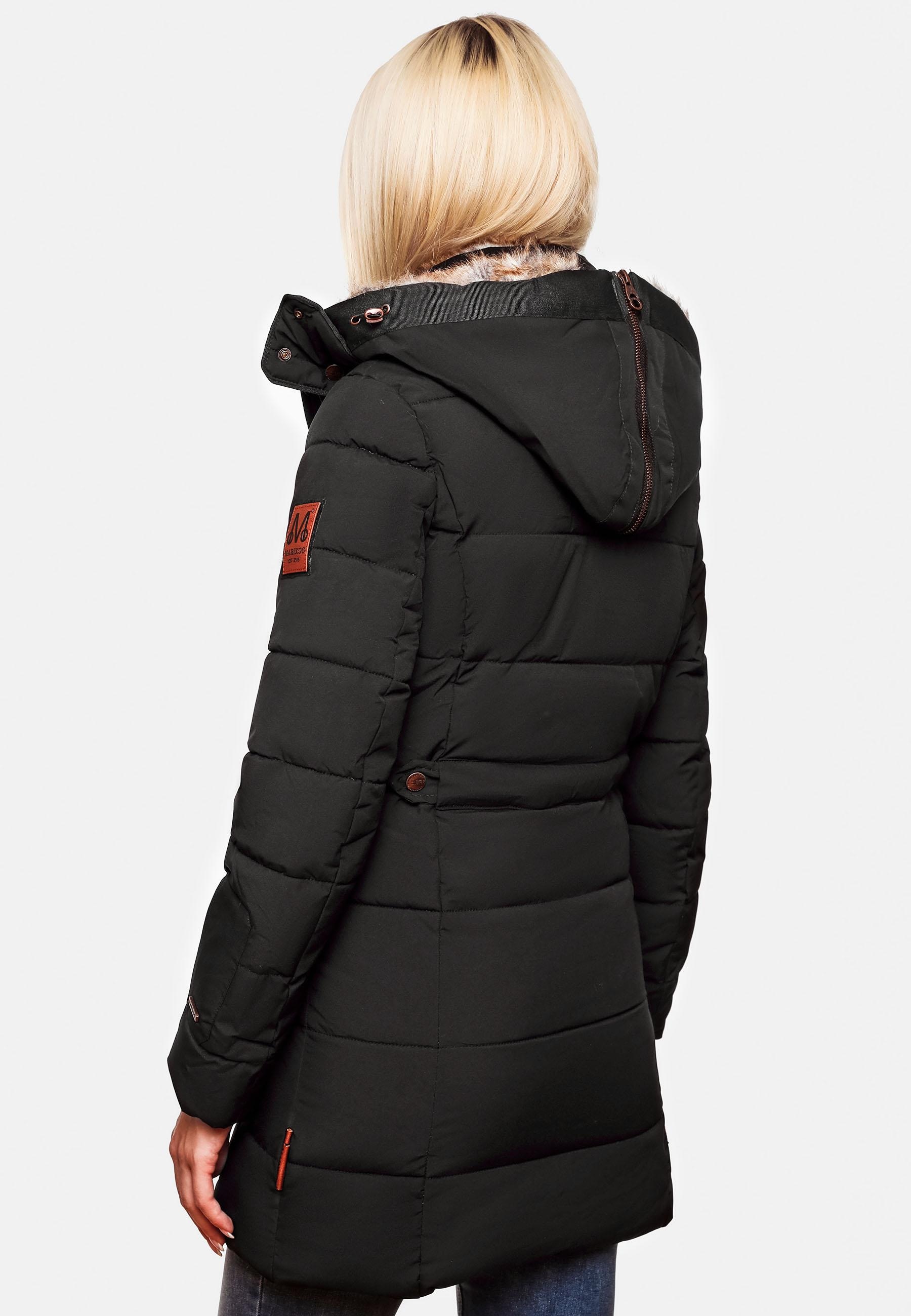 Marikoo Winterjacke »Winterjacke Nekoo« mit Kapuze stylische Damen Steppjacke mit großer Kapuze