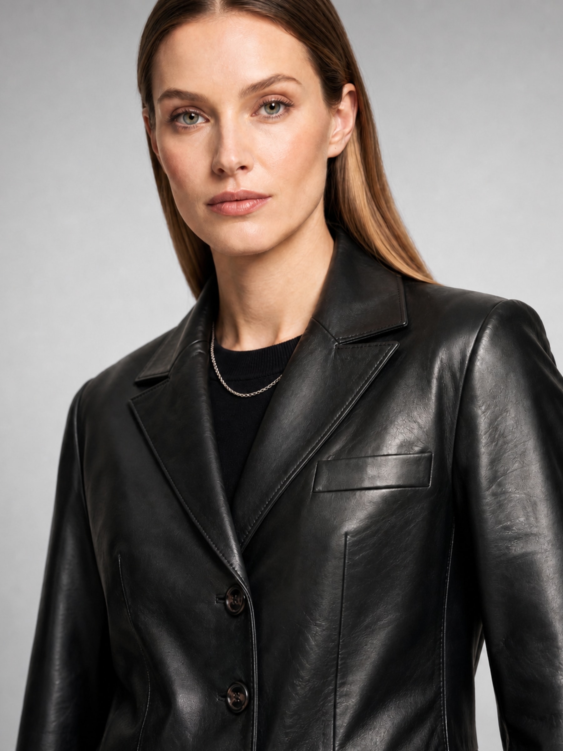 RICANO Ledermantel »Ledermantel Glossy« Handgefertigt aus echtem Leder