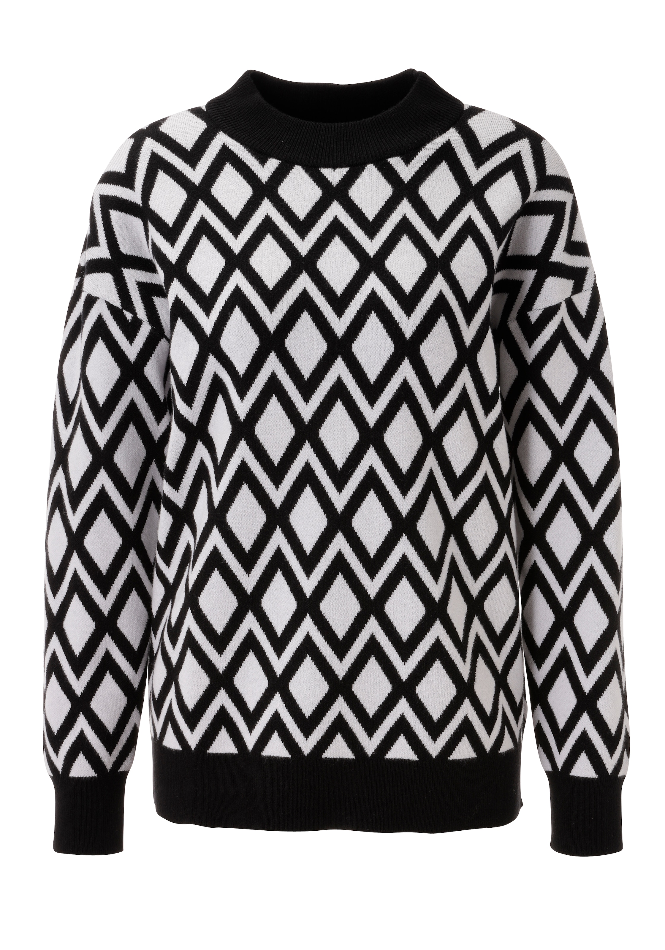 Aniston SELECTED Strickpullover mit geometrischer Rautenmusterung allover - NEUE KOLLEKTION