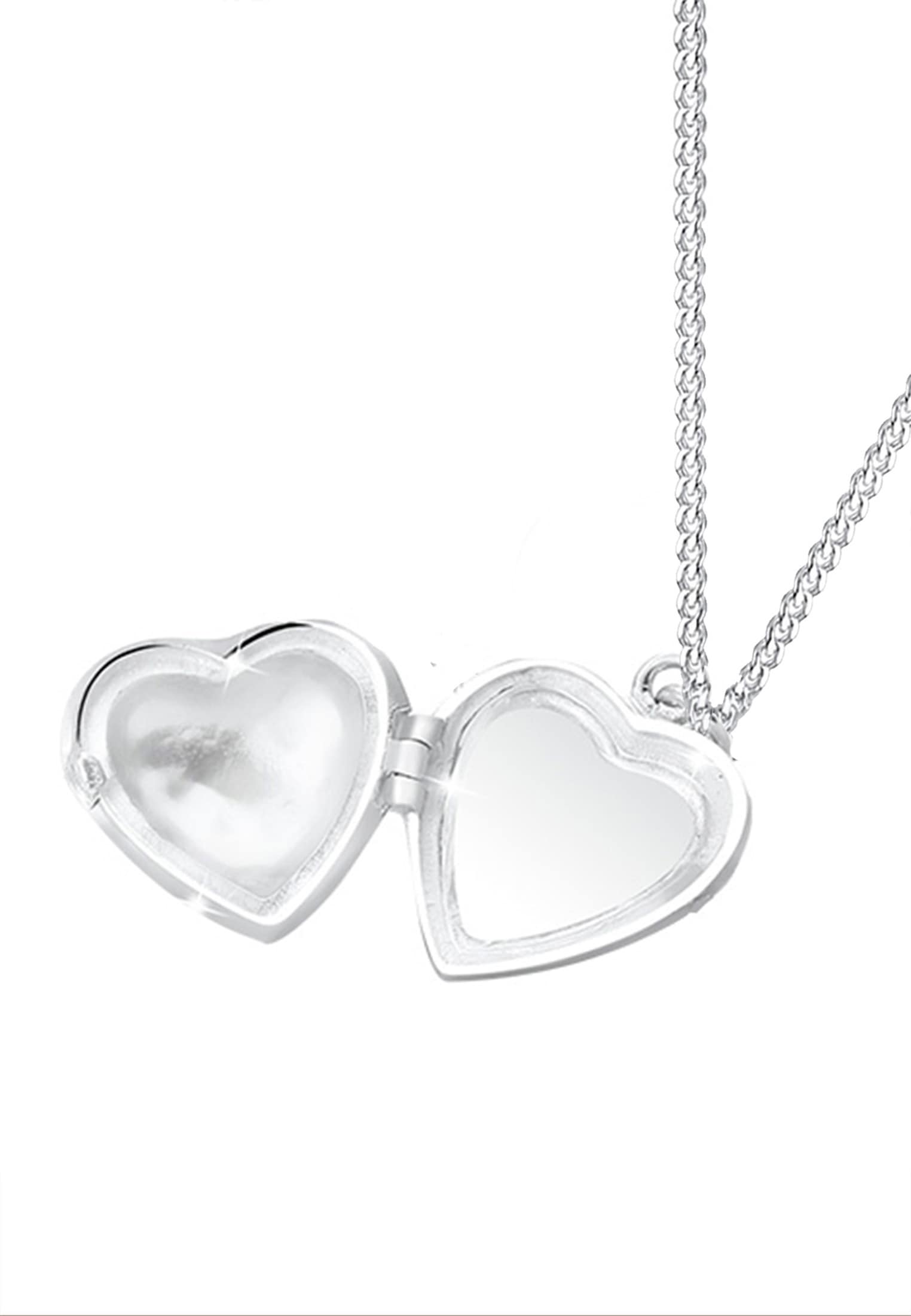 Elli Lange Kette »Halskette Herz Medaillon Ornament 925 Silber«