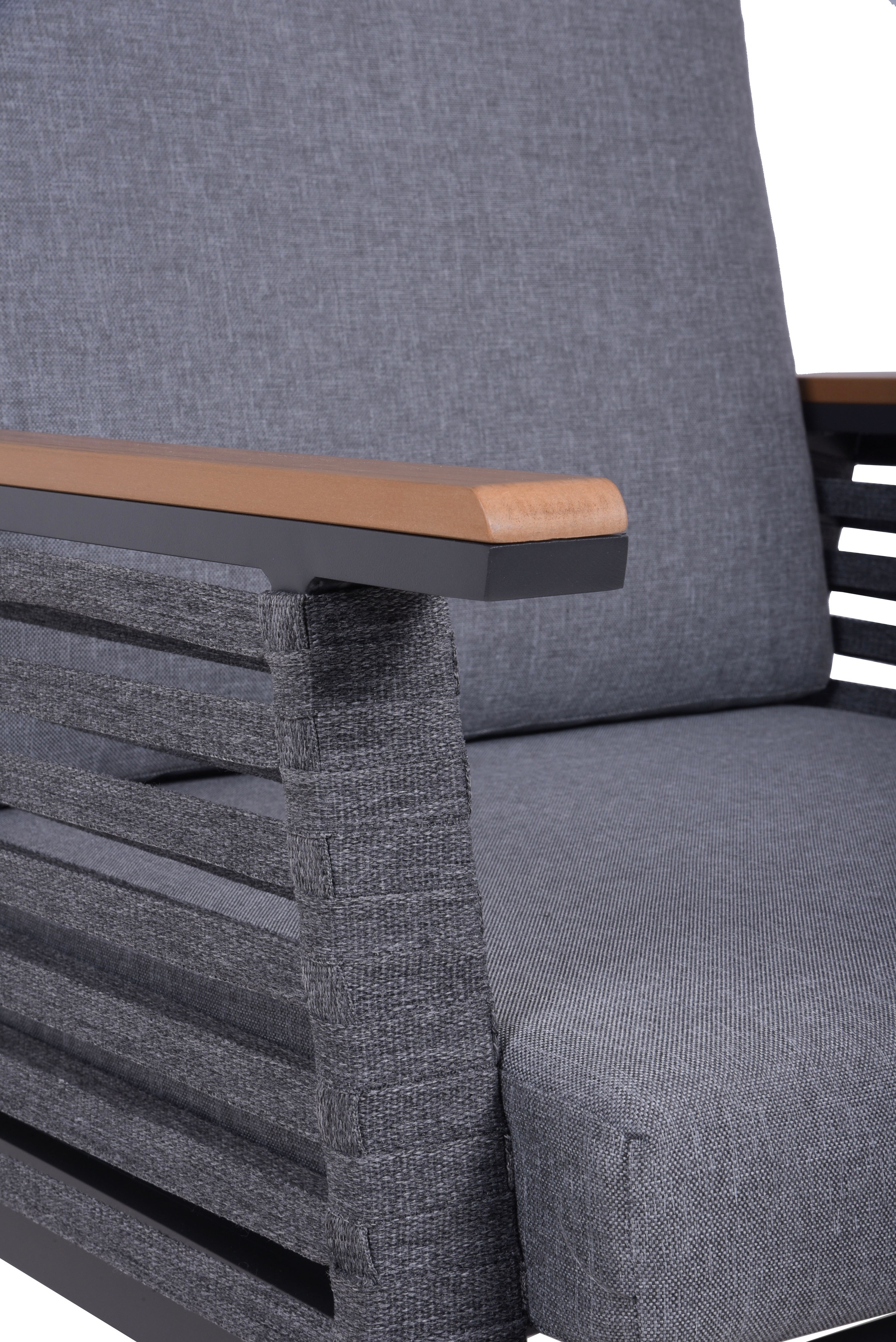 Garden Pleasure Gartenlounge-Set », Lounge-Gruppe »DENIA«« 2 Sessel, 1 Sofa, Tisch LxB: 55,5x100 cm, inkl grauen Kissen