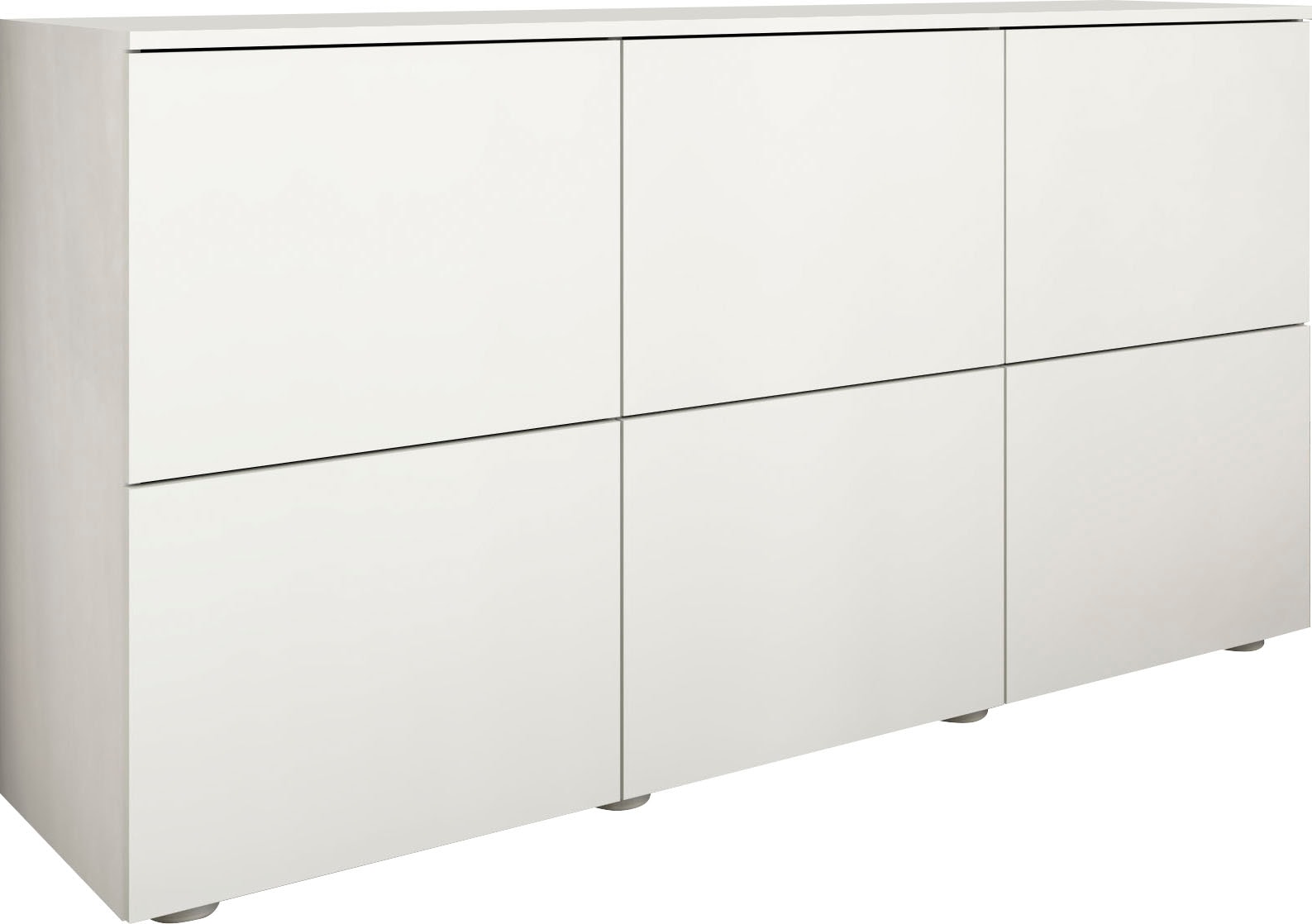 borchardt Möbel Sideboard "Rova, Kommode Breite 139 cm" Praktische Push-to-open-Funktion, 6 Türen und 3 verstellbare Böden