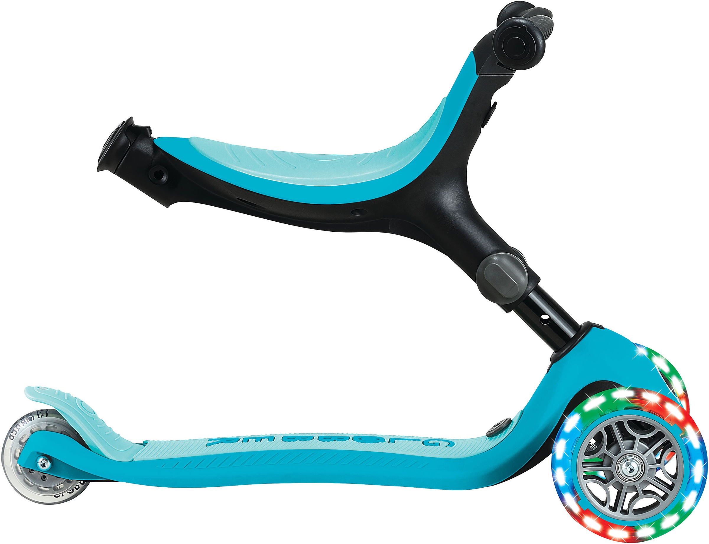 Globber Tretroller »GO-UP ACTIVE LIGHTS 360, mit Leuchtrollen« Aufsitzrad, Laufrad und Scooter