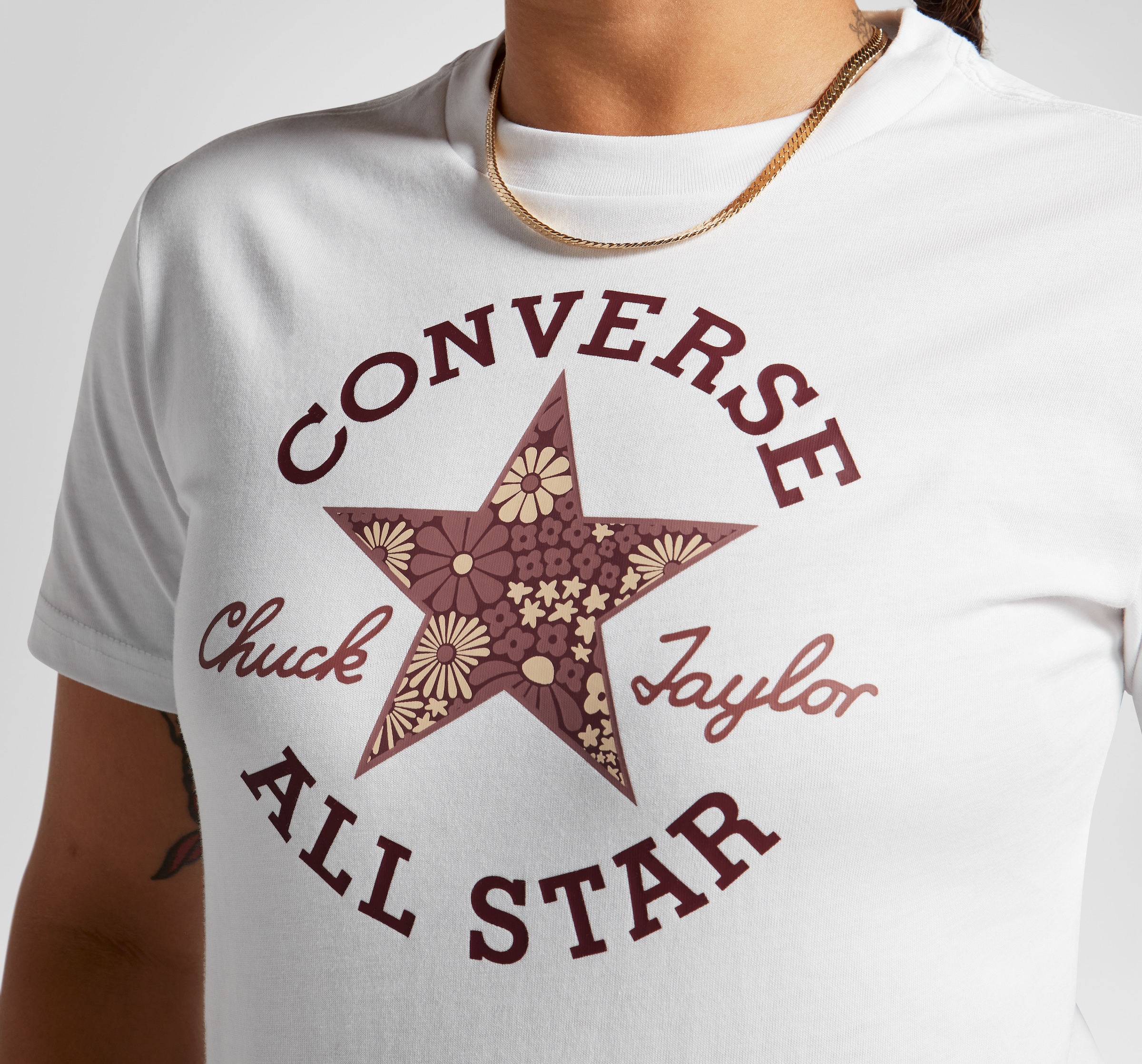 Converse T-Shirt »WOMEN'S CONVERSE FLORAL PATCH T-SHIRT«