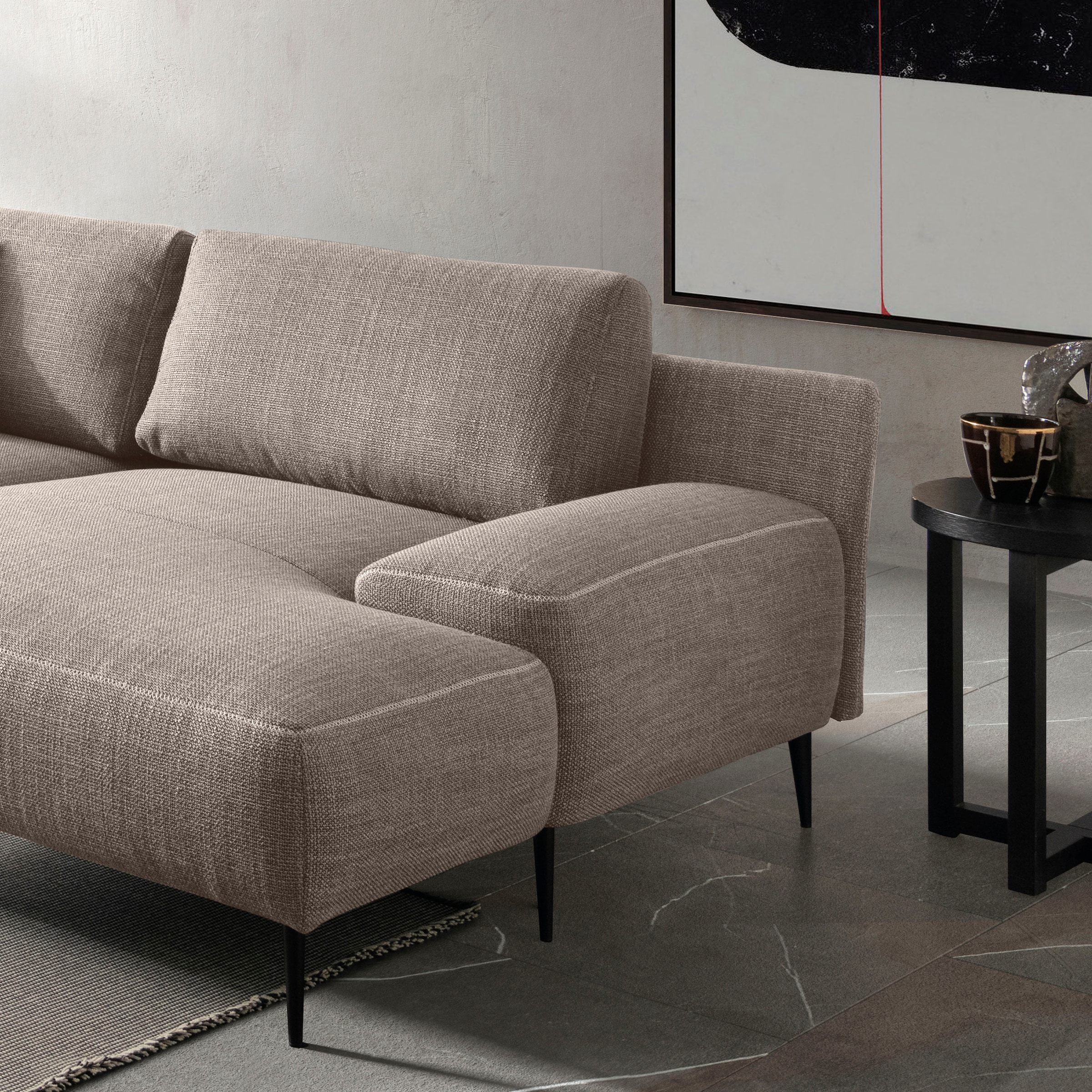 designwerk Ecksofa »Forma L-Form, zeitloses Designsofa mit aktuellem Fuß« in hochwertiger Verarbeitung & tollem Sitzkomfort