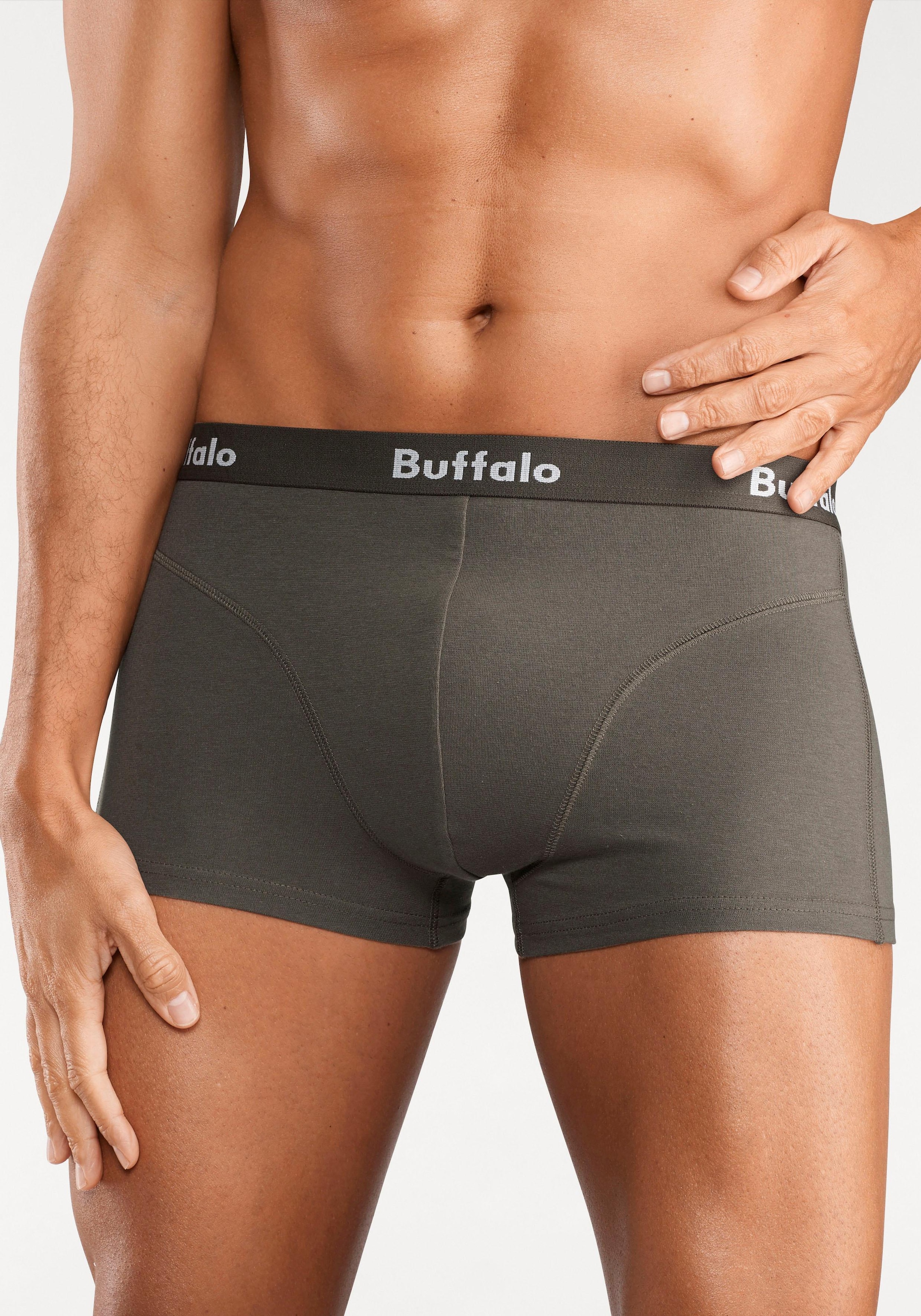 Buffalo Hipster, (Packung, 3 St.), knapp sitzende Boxershorts aus Baumwollmischung