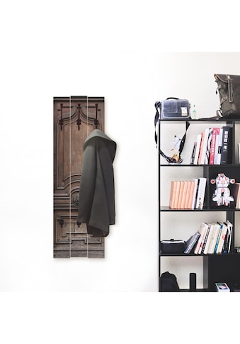 Artland Garderobenleiste »Alte, massive Tür«, platzsparende Wandgarderobe aus Holz mit... kaufen