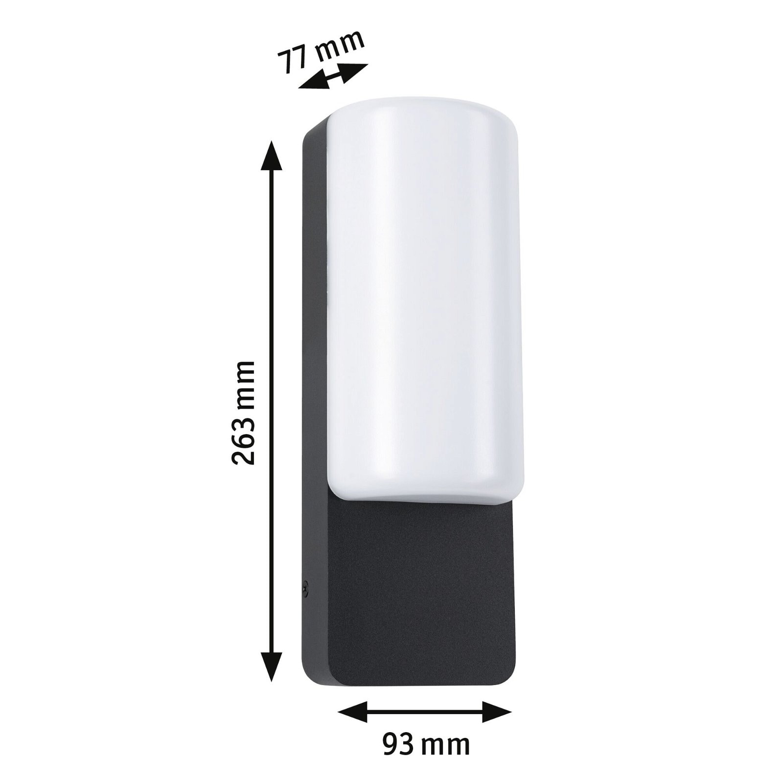 Paulmann LED Außen-Wandleuchte »Bonnie IP44 93x77mm 3000K 8,5W 560lm 230V Anthrazit Aluminium«, 1 flammig
