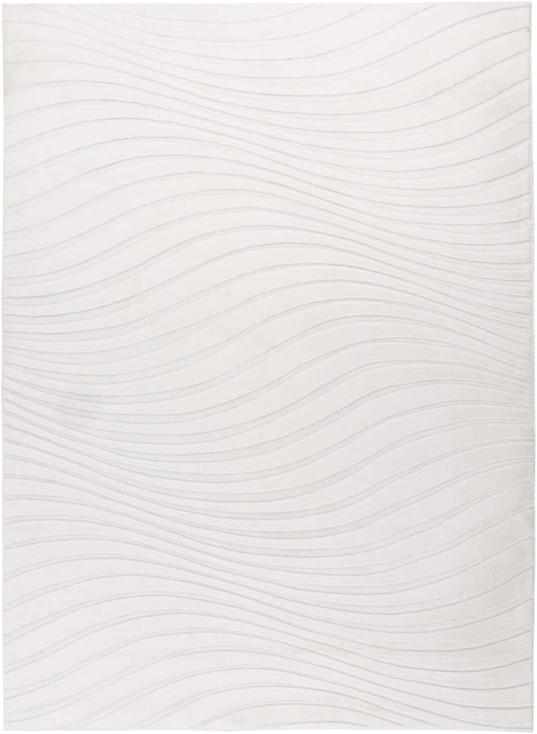 Carpet City Teppich »WAVES 503« rechteckig 12 mm Höhe Kurzflor, Hochtief-Muster/ 3D-Effekt, Uni, Wohnzimmer, Schlafzimmer