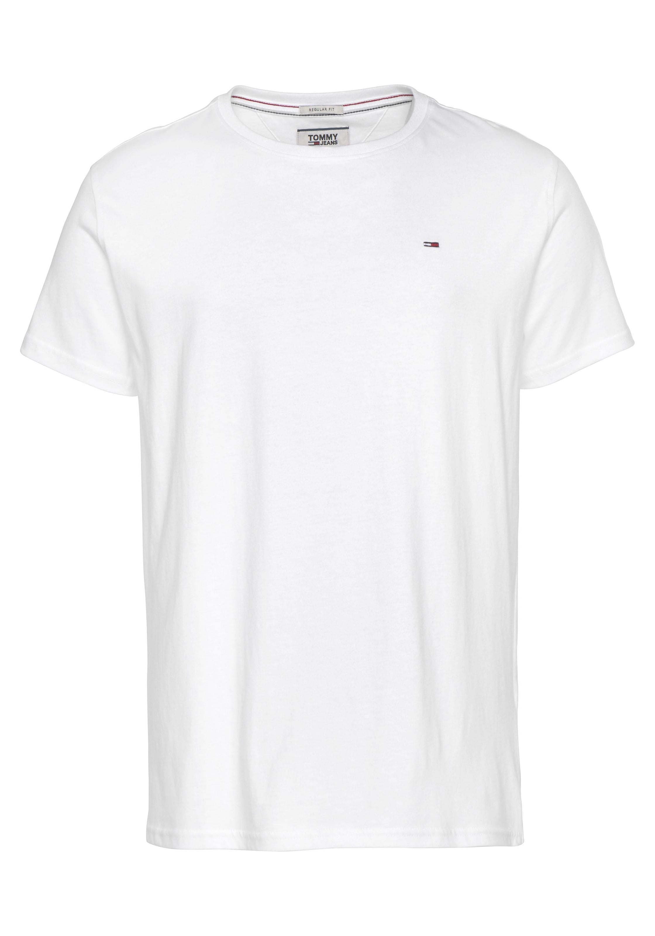 Tommy Jeans T-Shirt »TJM ESSENTIAL SOLID TEE«, mit Rundhalsausschnitt und dezenter Logo-Flag