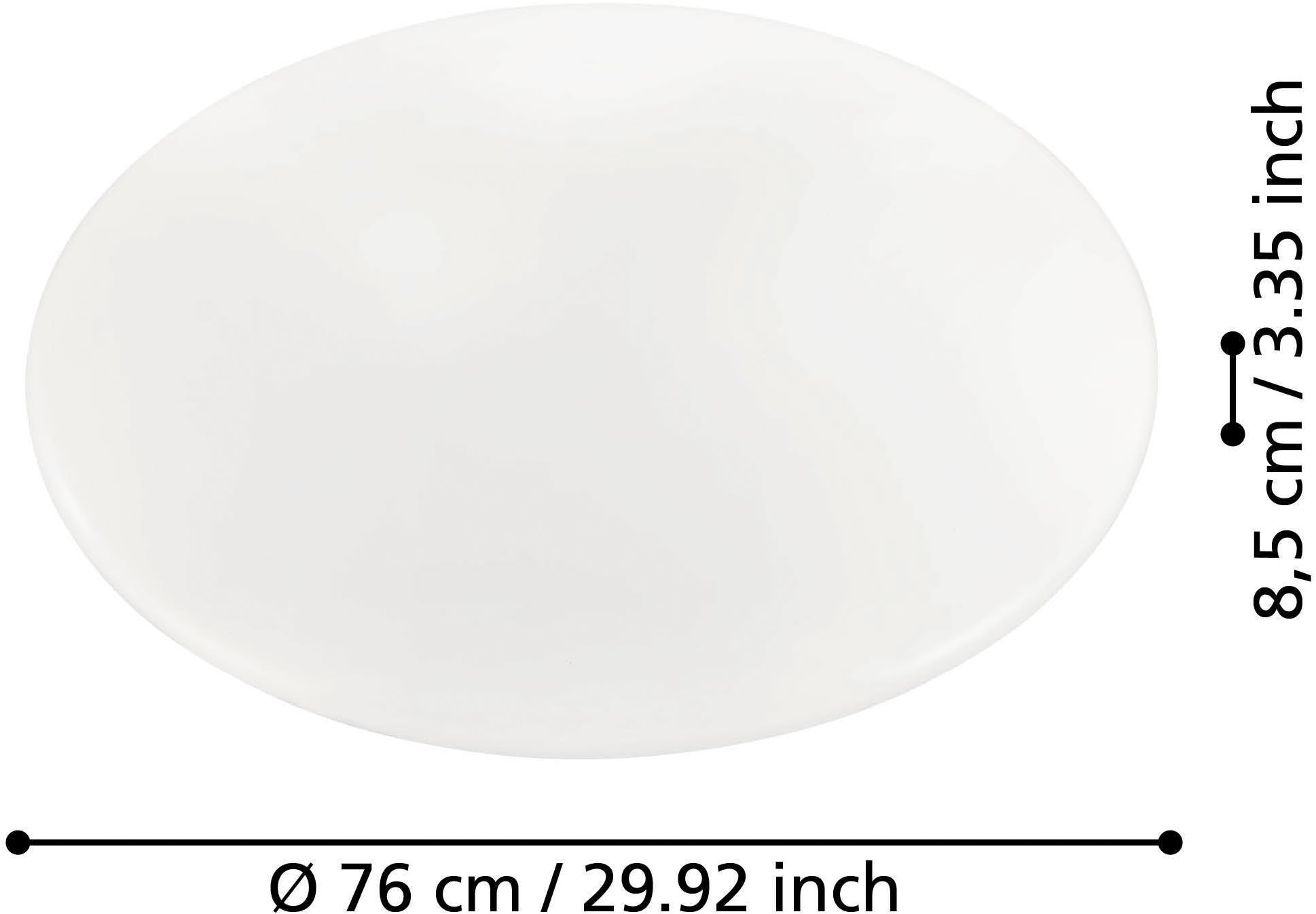 EGLO Deckenleuchte »Giron Deckenlampe, Stahl und Kunststoff, Wohnzimmerlampe, Flurlampe« LED-Modul 1 Stk. Kaltweiß | Neutralweiß | Warmweiß Wand-/Deckenleuchte - H8,5 x Ø76 cm - weiß - 54,5W inkl.