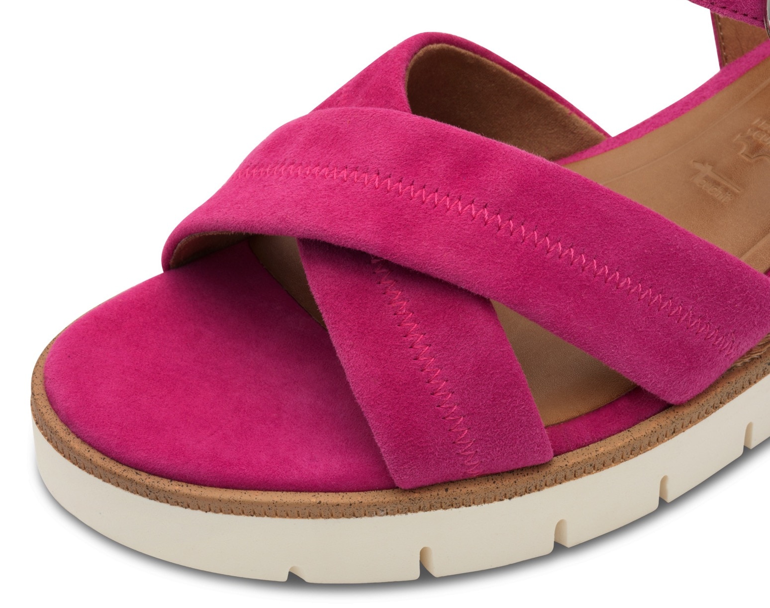 Tamaris Keilsandalette  , Riemchensandale, Sommerschuh mit dezenten Ziernähten