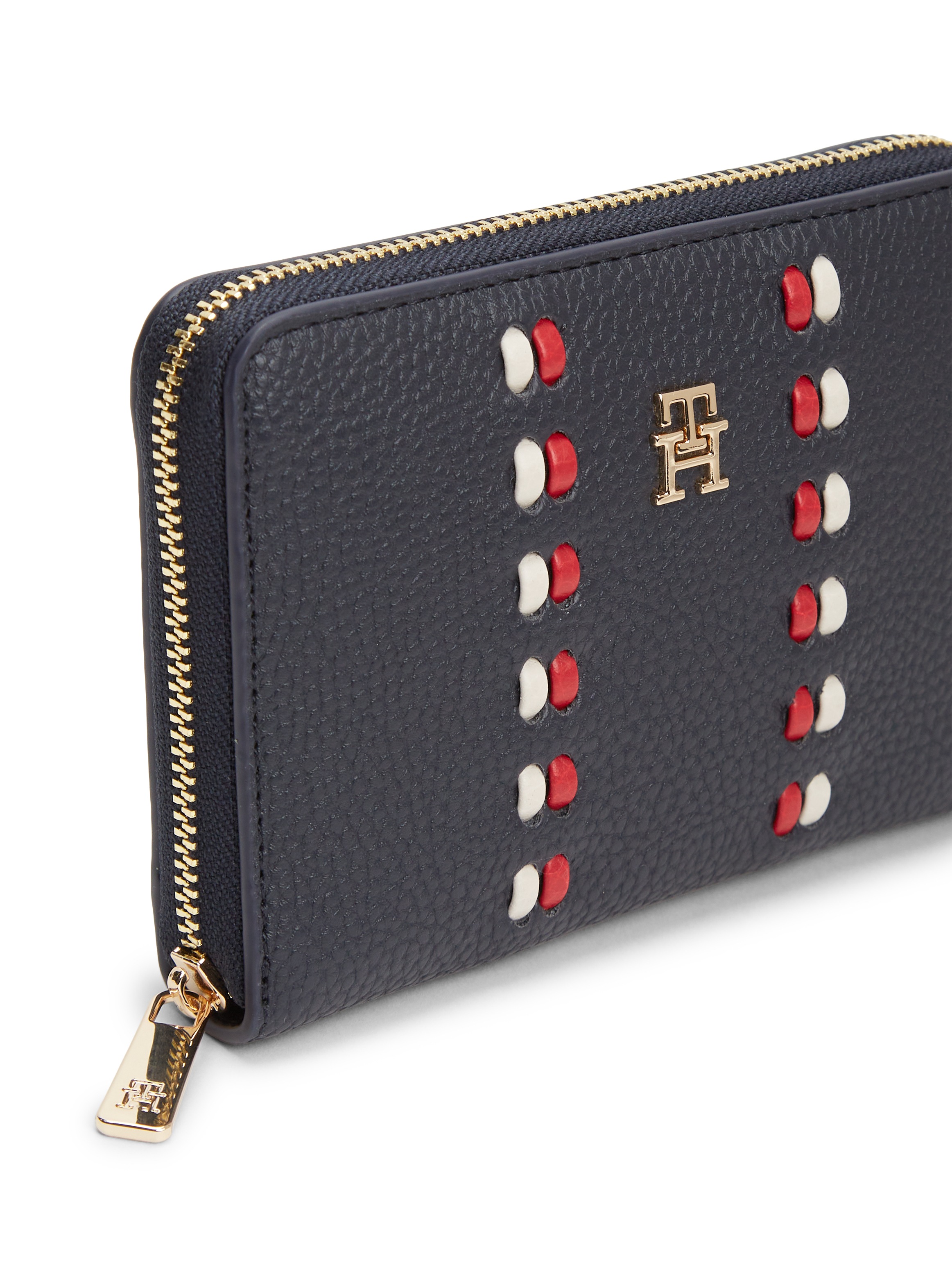 Tommy Hilfiger Geldbörse »TH ICON MED ZA CORP« , Damen Geldbeutel, Portemonnaie mit farbigen Details