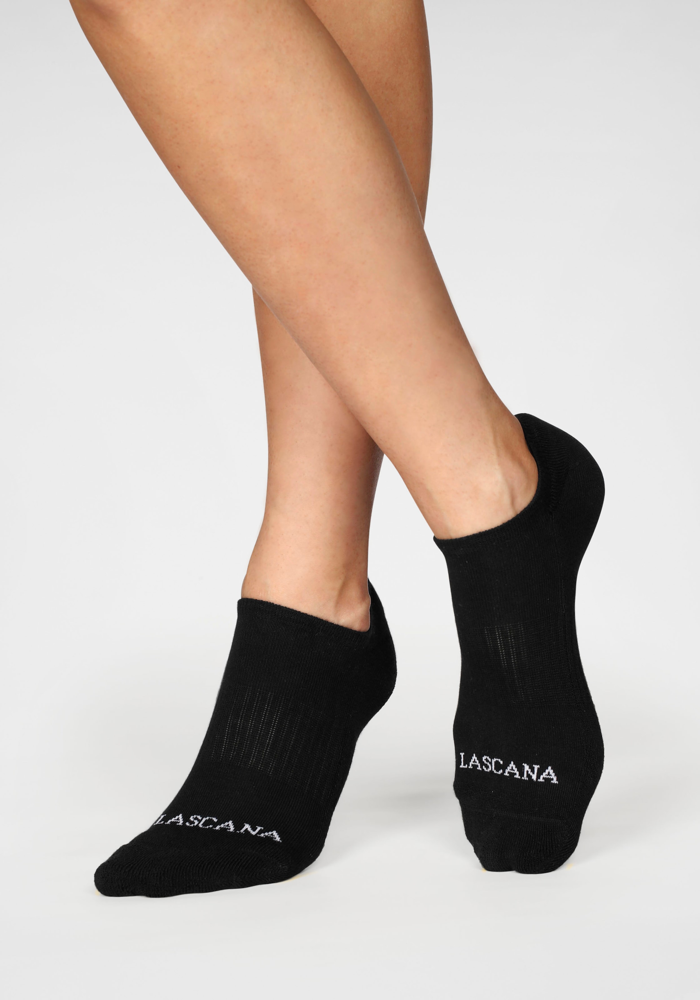 LASCANA ACTIVE Sneakersocken, (Packung, 7 Paar), mit Fußfrottee