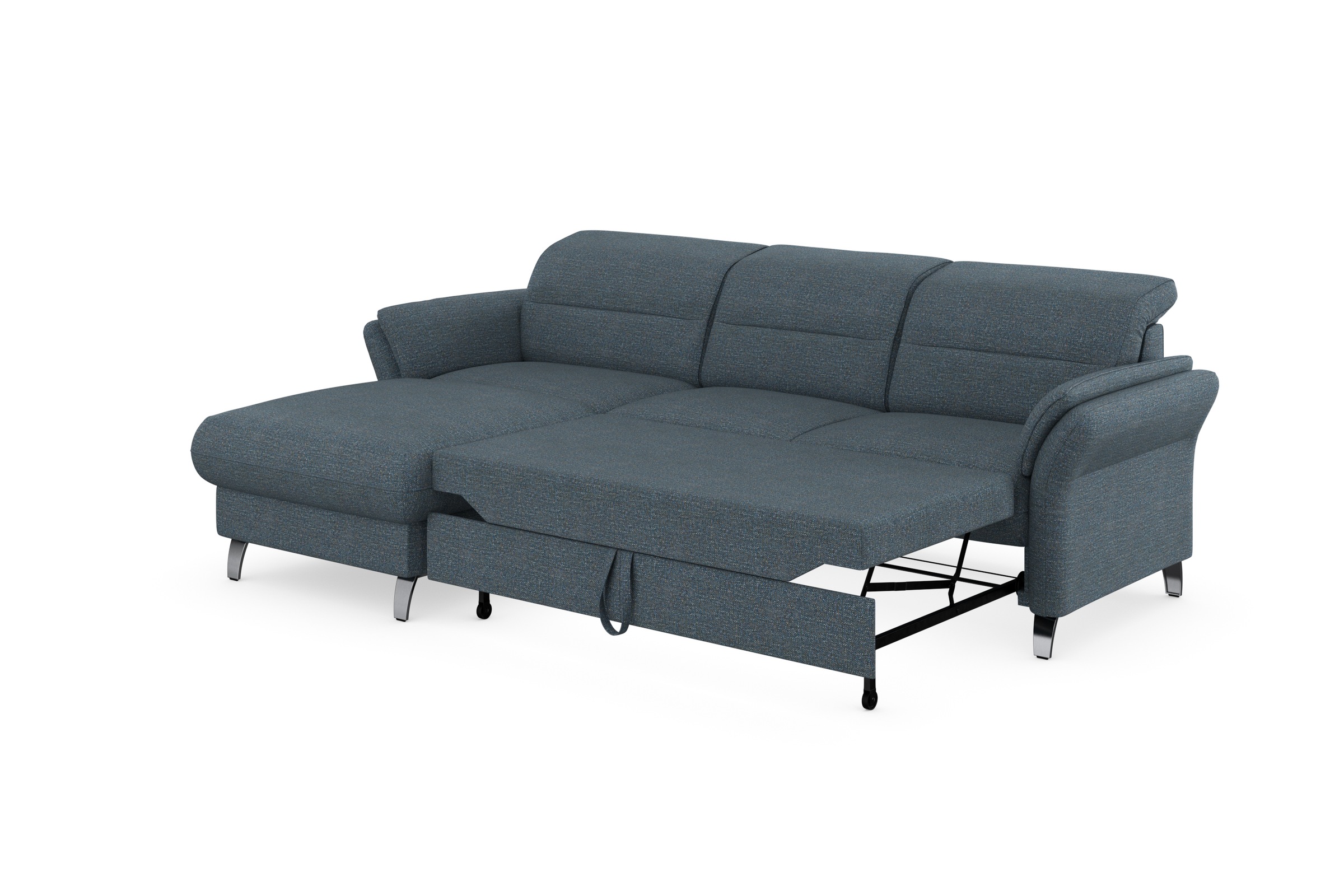 sit&more Ecksofa »Grenoble L-Form mit Federkern«, wahlweise mit Bettfunktion, Bettkasten, Arm- und Kopfteilverstellung
