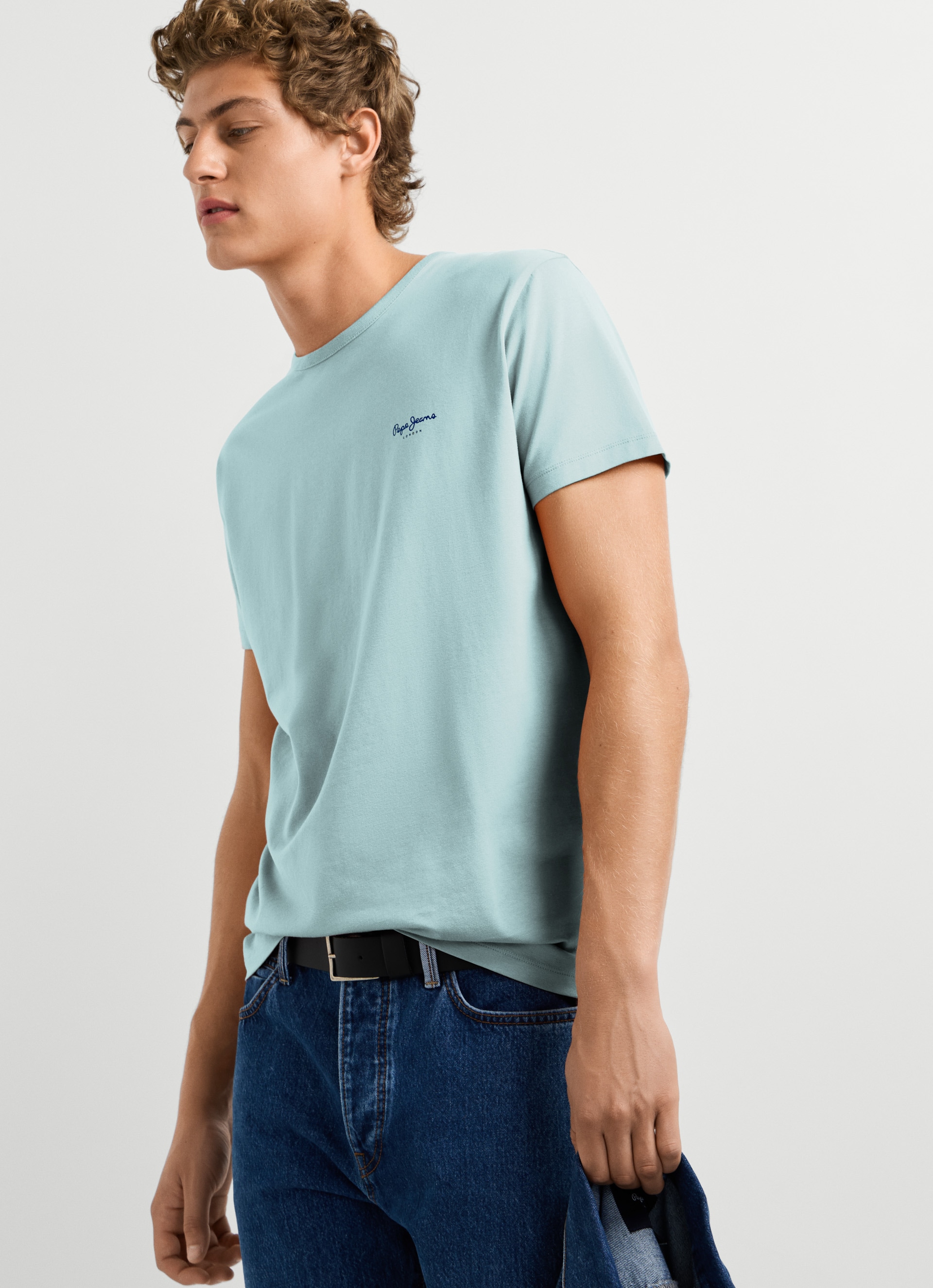 Pepe Jeans T-Shirt »ORIGINAL BASIC 3N« Rundhals mit kleinem Logodruck