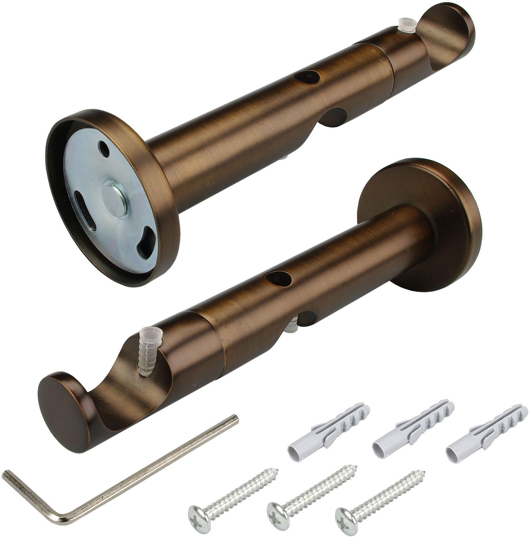 Liedeco Gardinenstange »CELBULLE02SG2L«, 2 läufig-läufig, Fixmaß, 2-läufig im Fixmaß Ø 25/20 mm