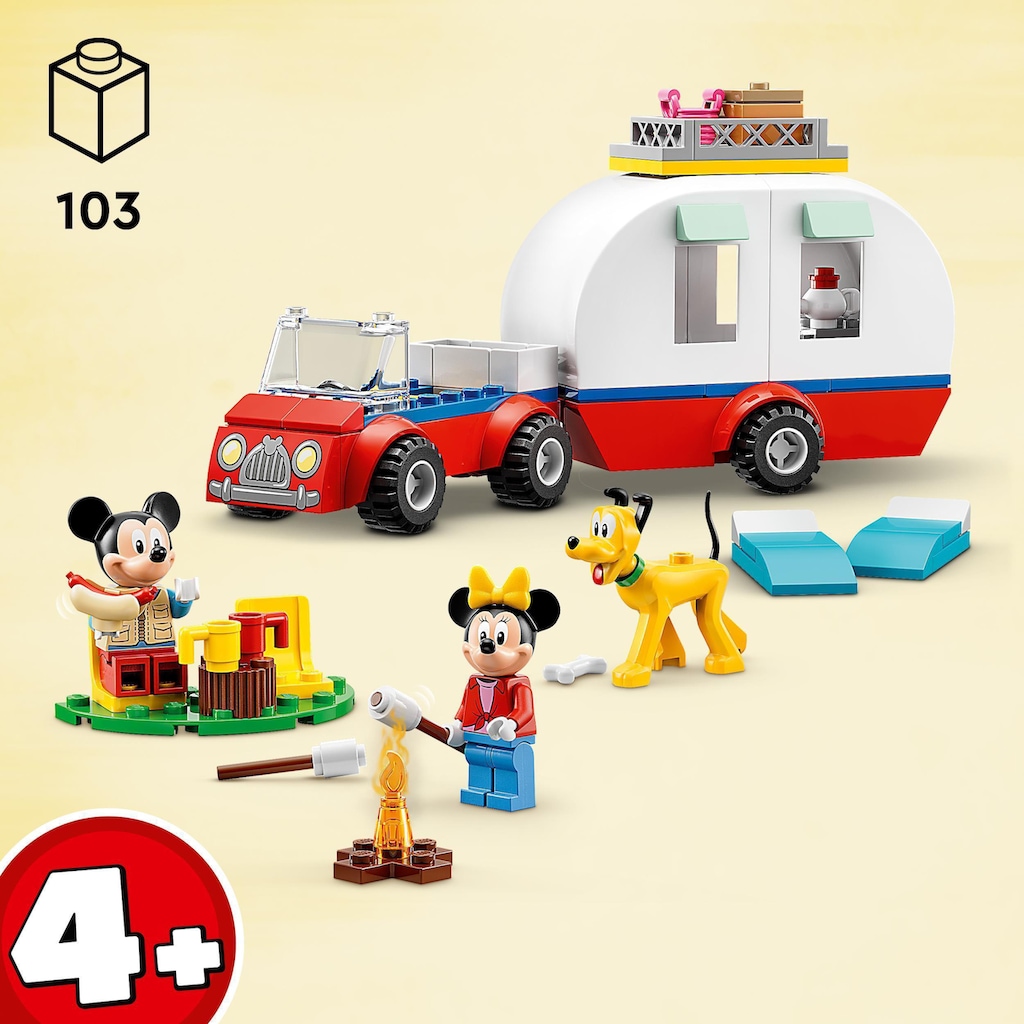 LEGO® Konstruktionsspielsteine »Mickys und Minnies Campingausflug (10777), LEGO® Disney«, (103 St.)