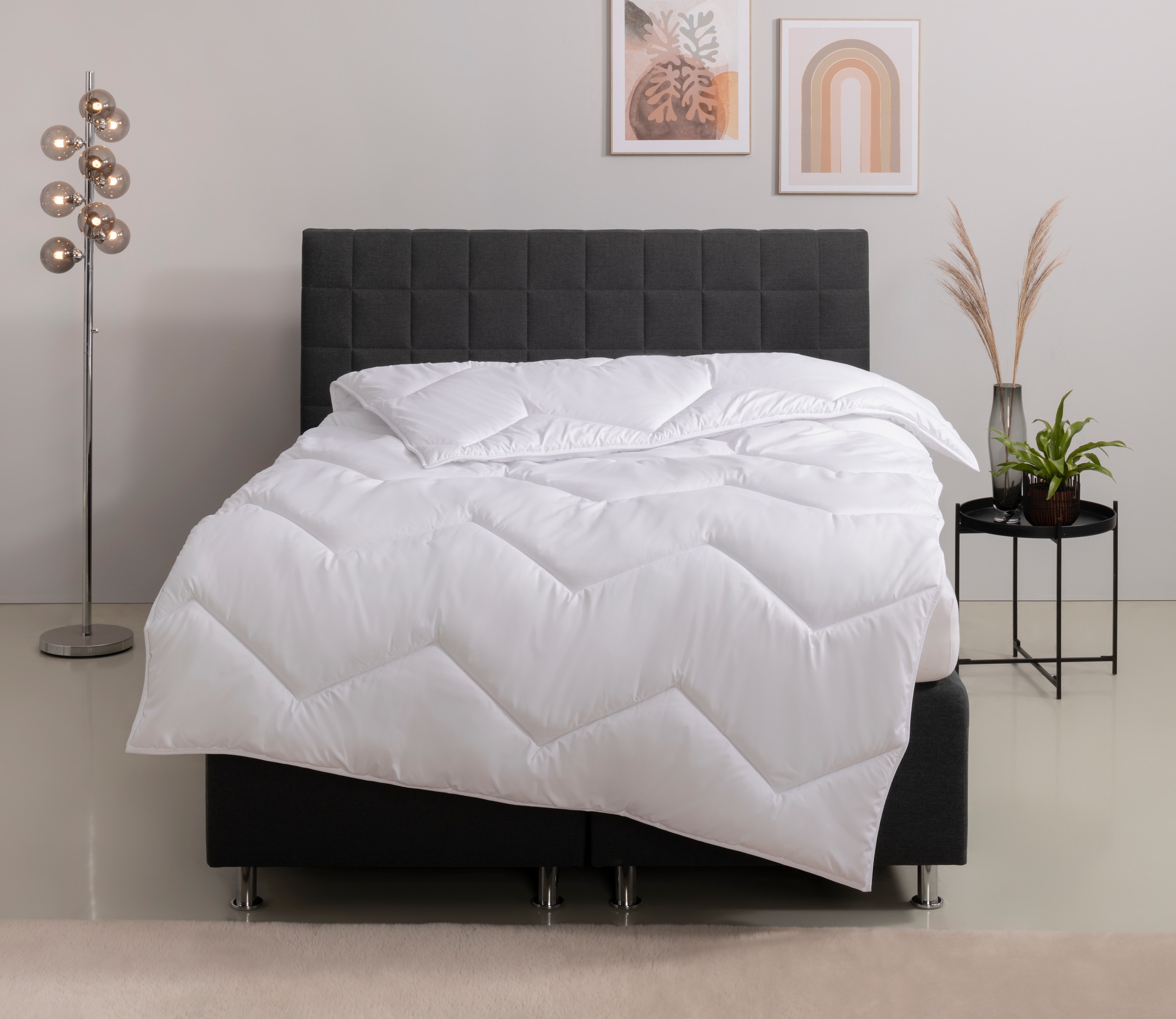 Home affaire Microfaserbettdecke »Sartes, Bettdecke 135x200 cm, 155x220 cm«, normal, Füllung Polyester, Bezug Polyester, (1 St.), Bettdecken, Sommer, Decke, für Allergiker geeignet