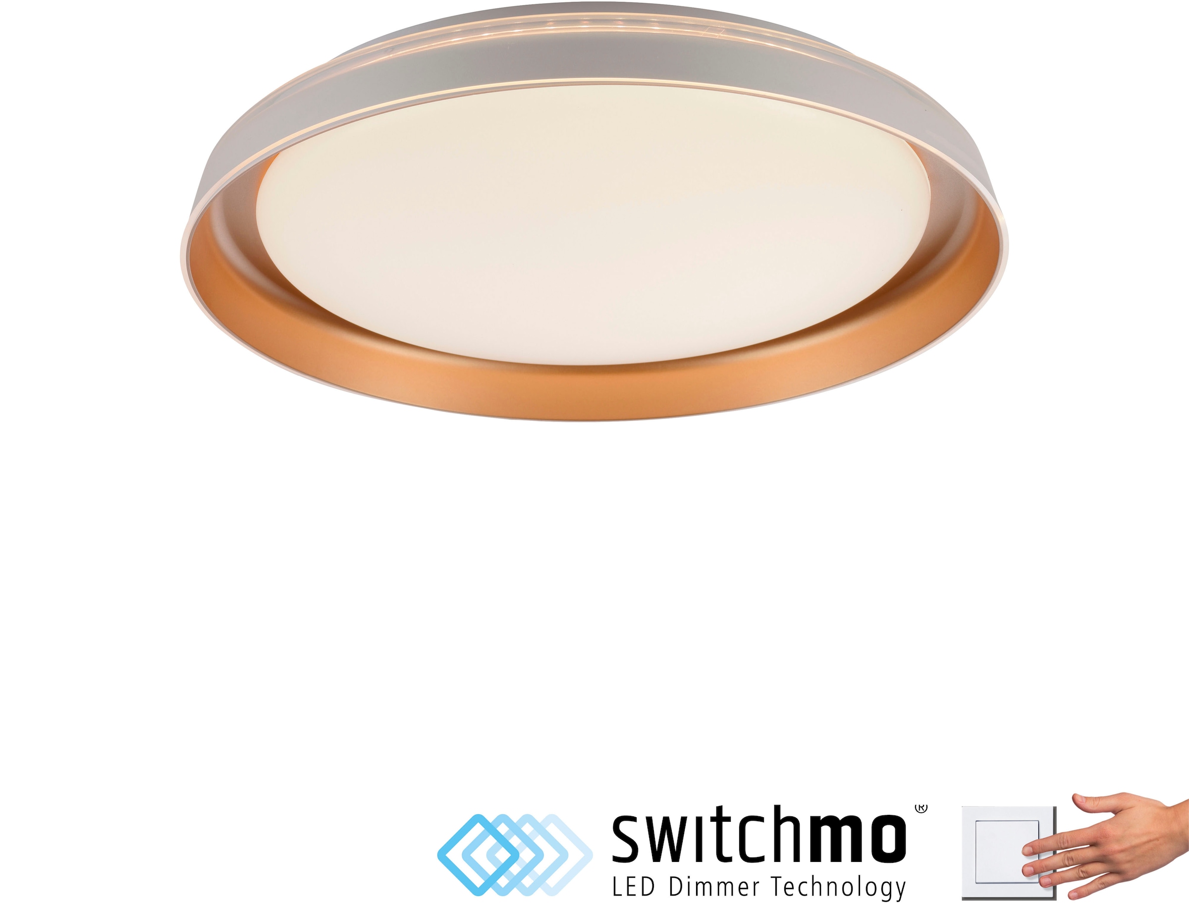 JUST LIGHT Deckenleuchte »SATI« LED-Board 1 Stk. Warmweiß LED, dimmbar, Switchmo, Memory, nach Trennung vom Netz