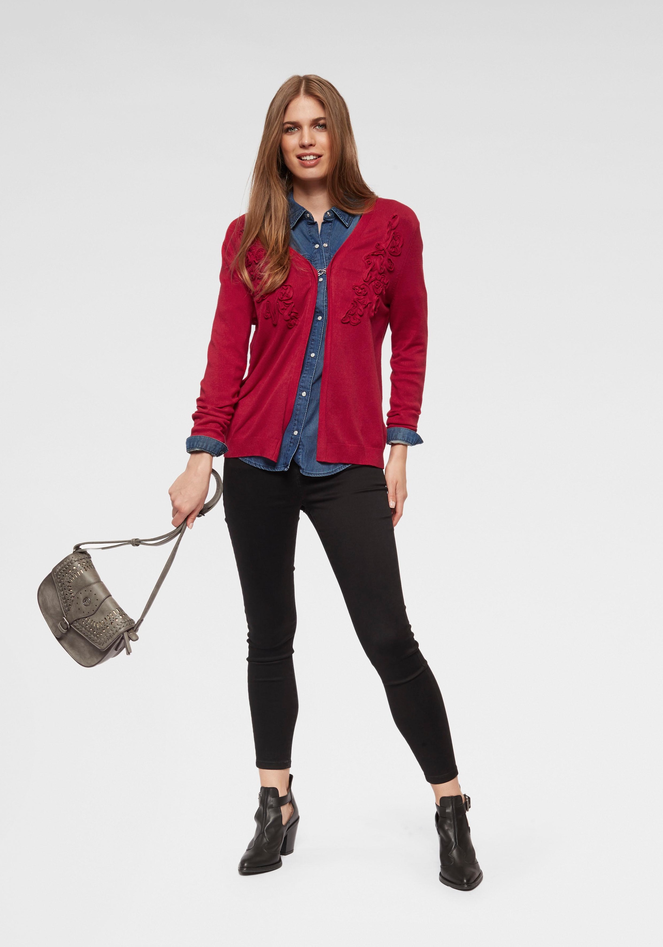 Vila Jeansbluse »VIBISTA« in leichter Used-Waschung