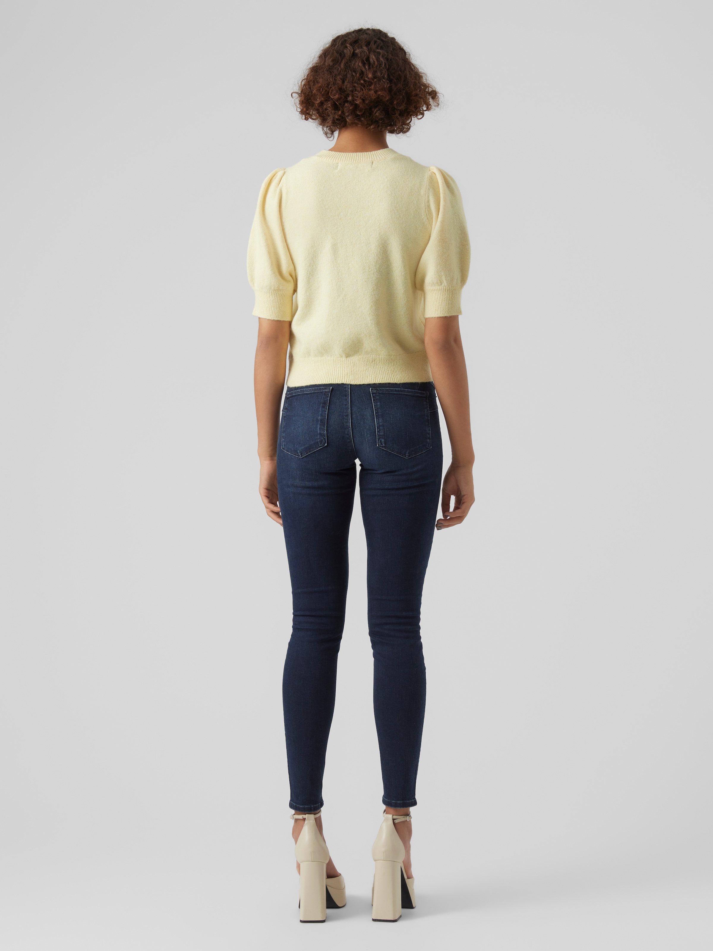 Vero Moda Kurzarmpullover »VMDOFFY 2/4 O-NECK PULLOVER GA NOOS«, mit leichten Puffärmeln