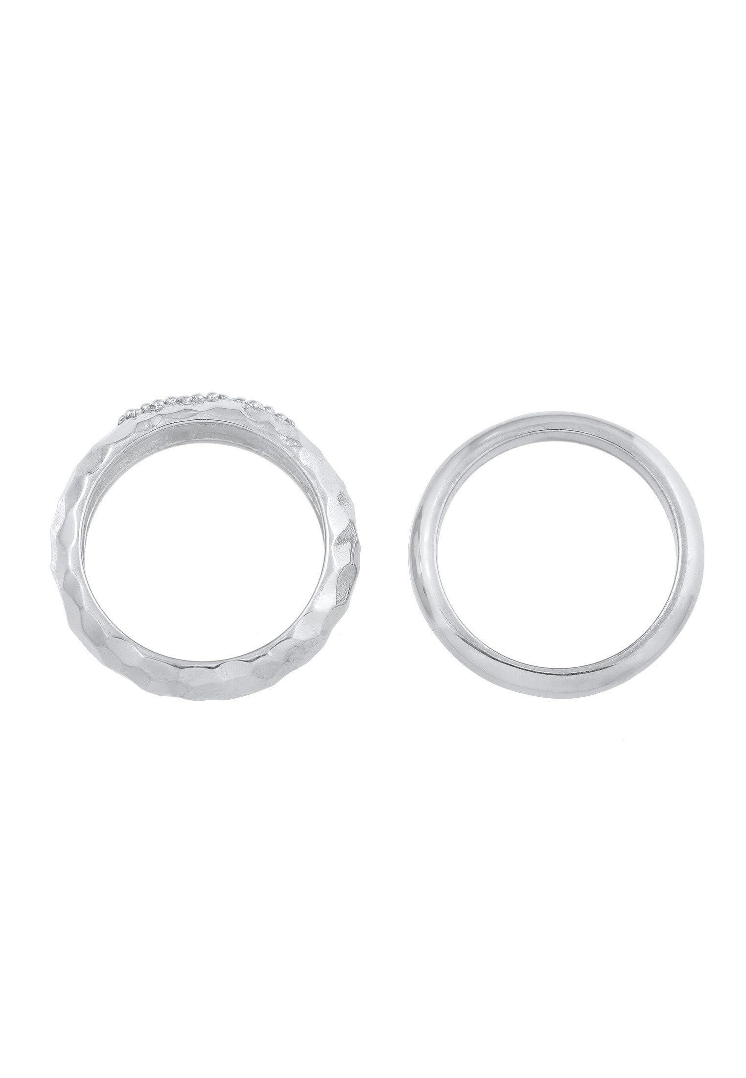 Elli Premium Ring-Set »Ring Topas Bandring Set Elegant 925 Silber rhodiniert«