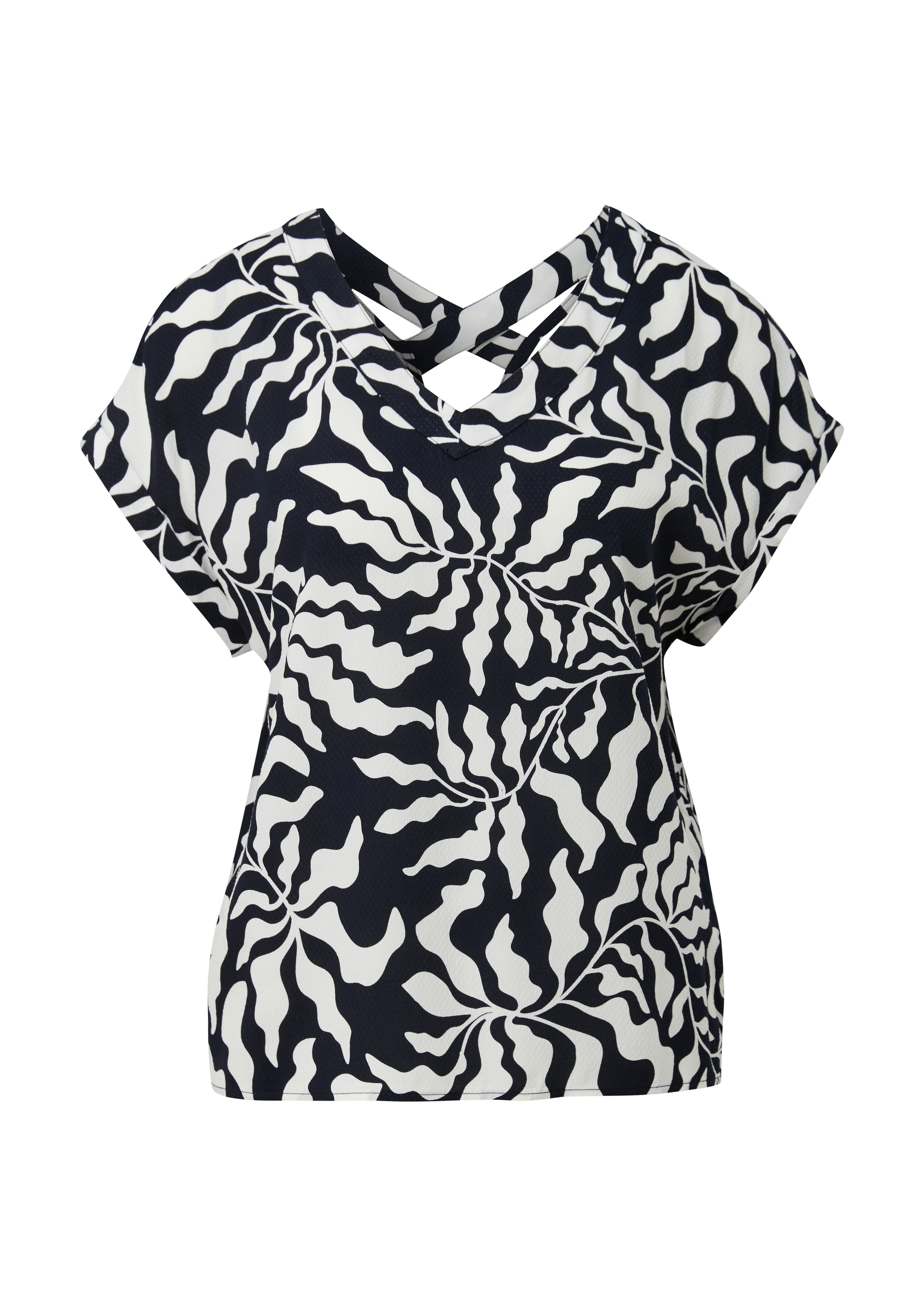 s.Oliver Druckbluse, mit V-Ausschnitt