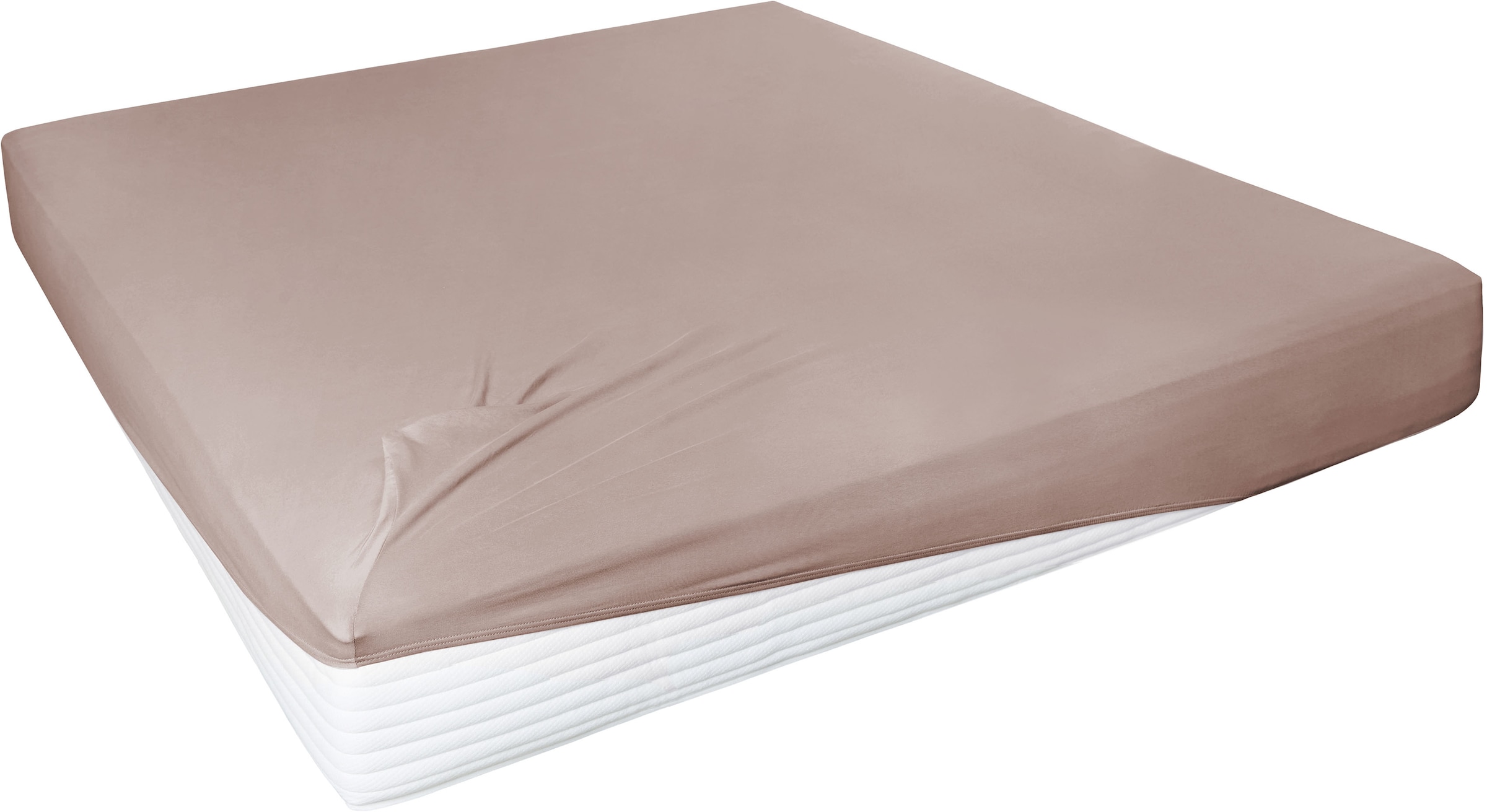 Primera Spannbettlaken "Elasthan-Feinjersey" PREMIUM, aus 95% gekämmter Baumwolle und 5% Elasthan, bis 28 cm Höhe