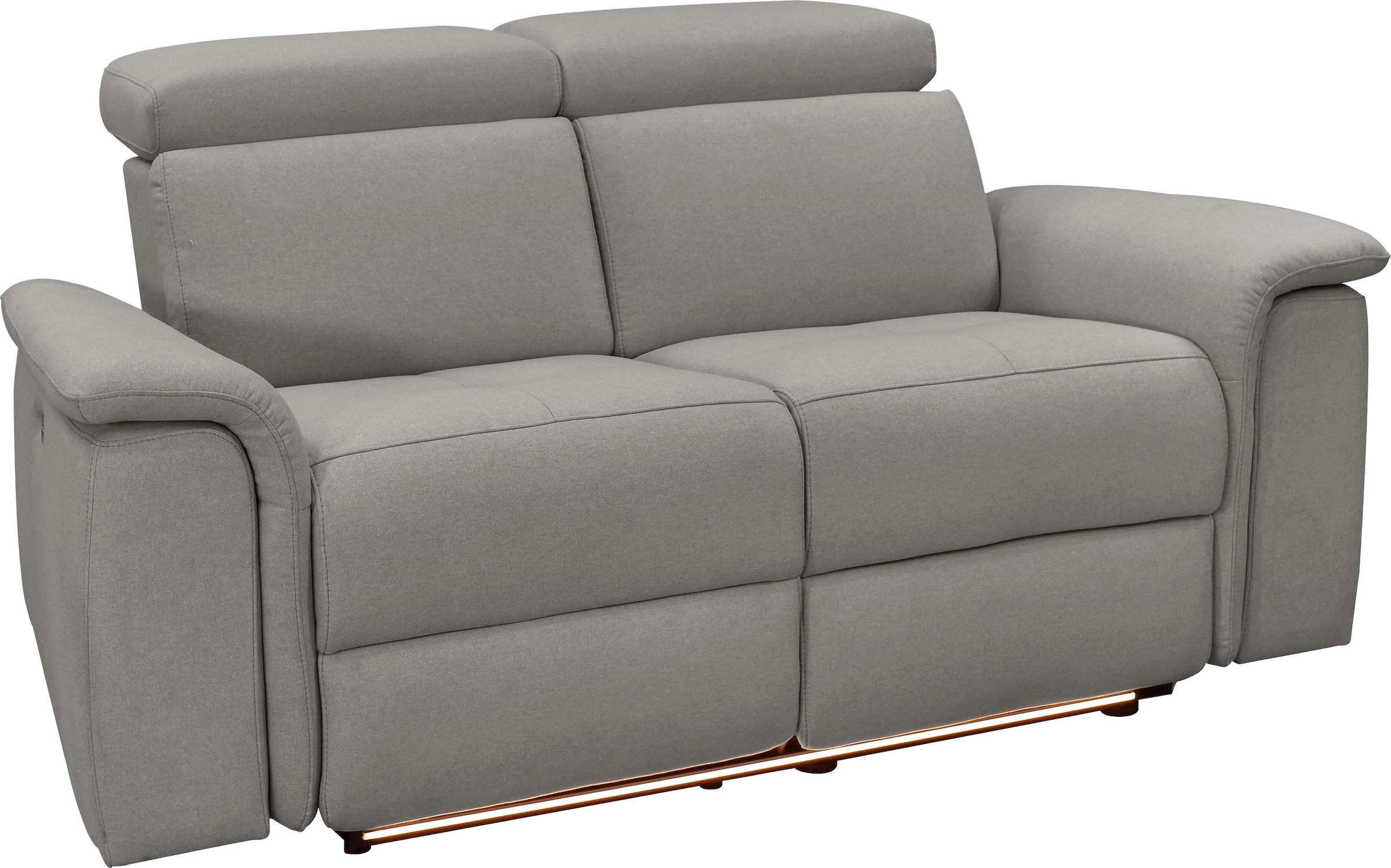 OTTO home 2-Sitzer »Pareli 172cm, manuelle u. elektr. Relaxfunktion« USB, Kopfteil-Verstellung, LED, in Echtleder, Kunstleder, Web