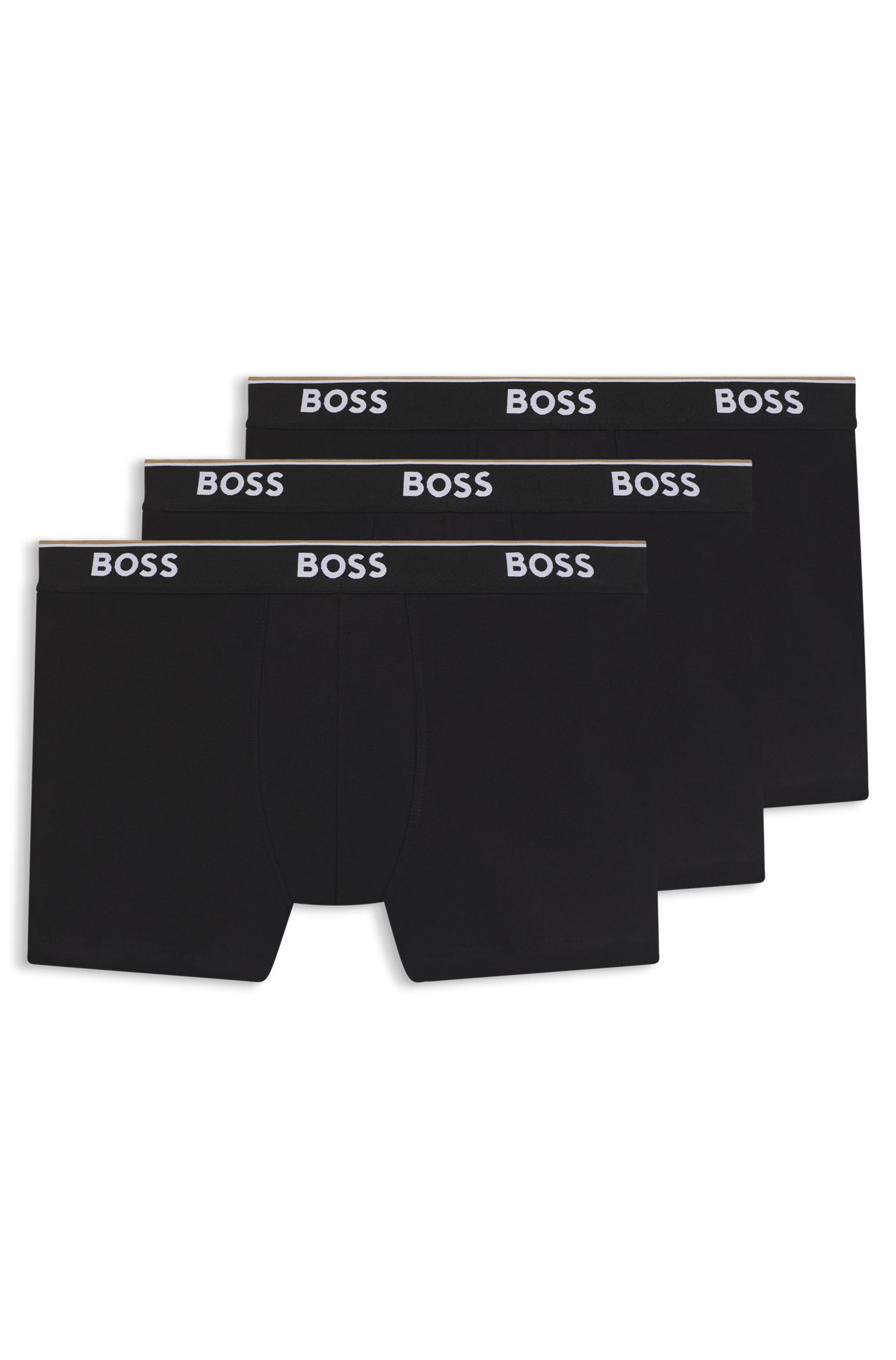 BOSS Langer Boxer »Brief 3 PACK«, mit farblich passendem Webbund