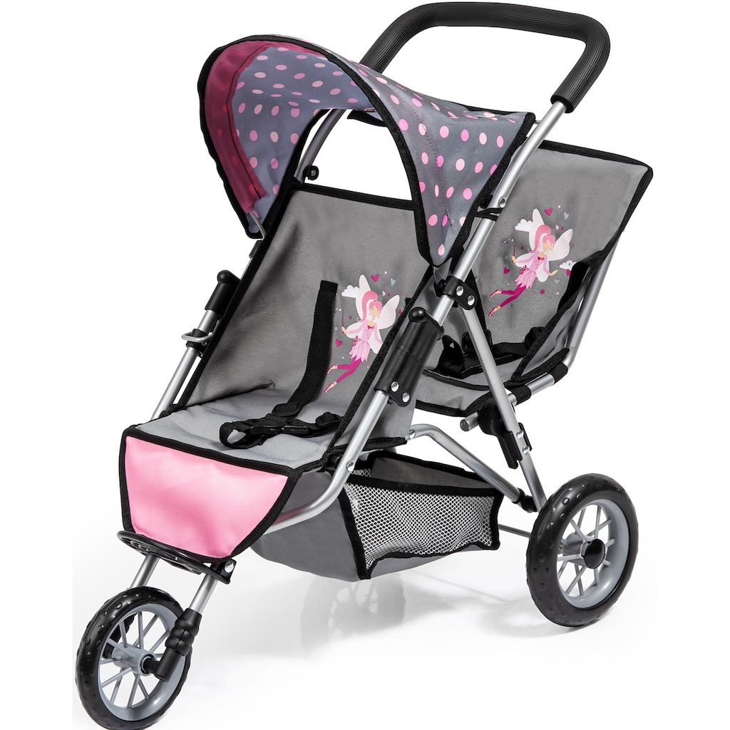 Bayer Puppen-Zwillingsbuggy »Jogger, grau«