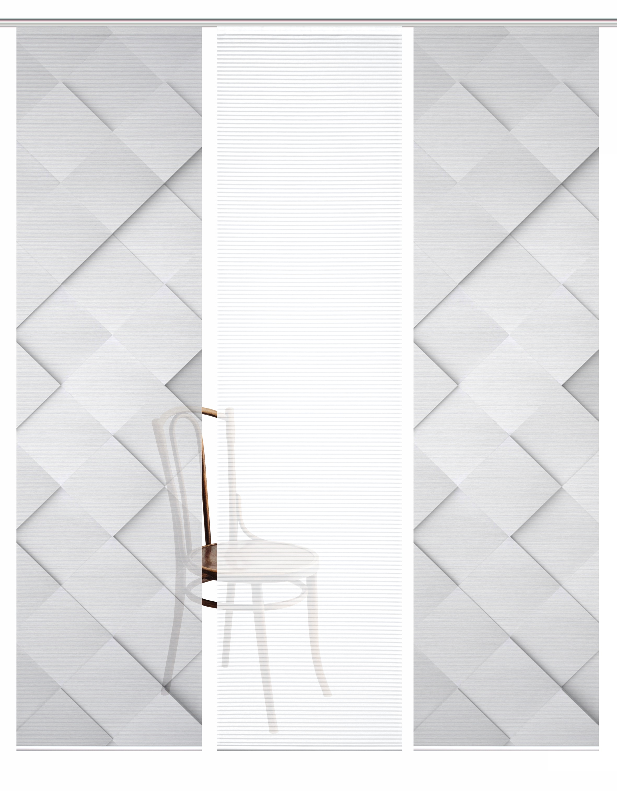 HOME in green Schiebegardine »SYLVIA« Paneelwagen 3 Stk. tlg. SET DIGITALDRUCK,BAMBUSOPTIK RECYCELT