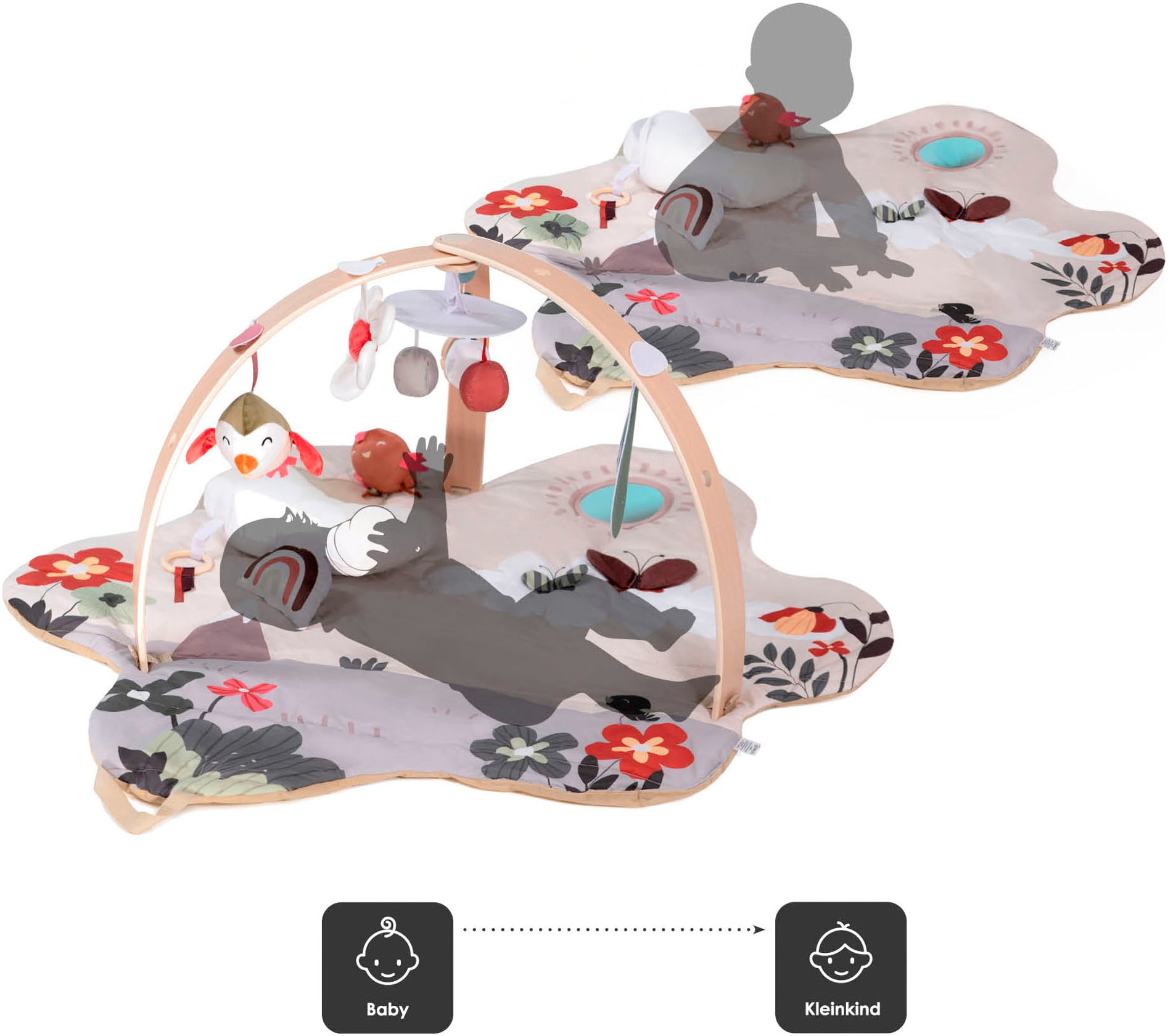 BabyGo Spielbogen »Bianca Flower«, 3D-Activity-Spielmatte