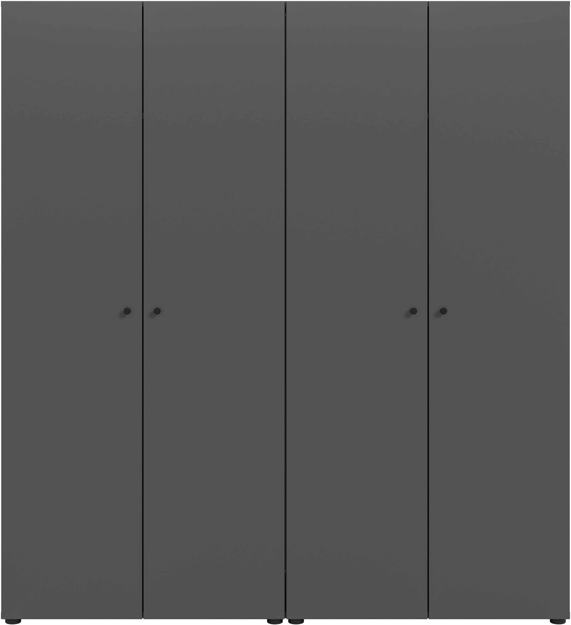 Home affaire Kleiderschrank »BILLINGS, TOPSELLER!, Schlafzimmerschrank, Schrank, Garderobenschrank« OTTO BESTSELLER, Garderobe & Schlafzimmer,  Breite 160cm, grau, 4-türig, inkl. 2 Kleiderstangen und 2 Ablageböden