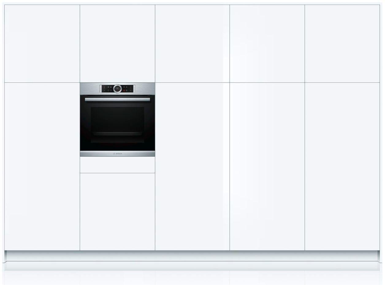 BOSCH Einbaubackofen 8 »HBG632TS1«, mit 3-fach-Teleskopauszug