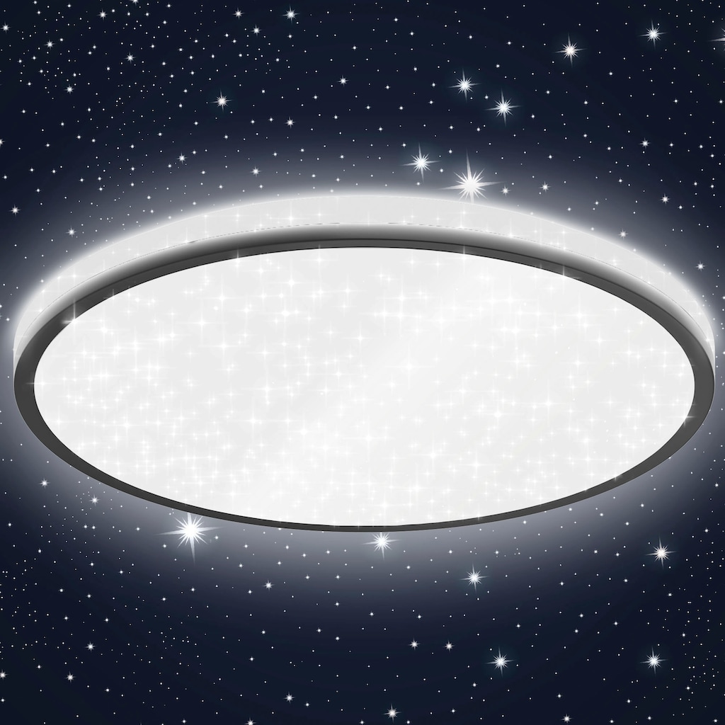B.K.Licht LED Deckenleuchte »BK_DL1523 LED Deckenlampe, Sternenhimmel, Ø33cm, Neutralweißes Licht«, 1 flammig-flammig