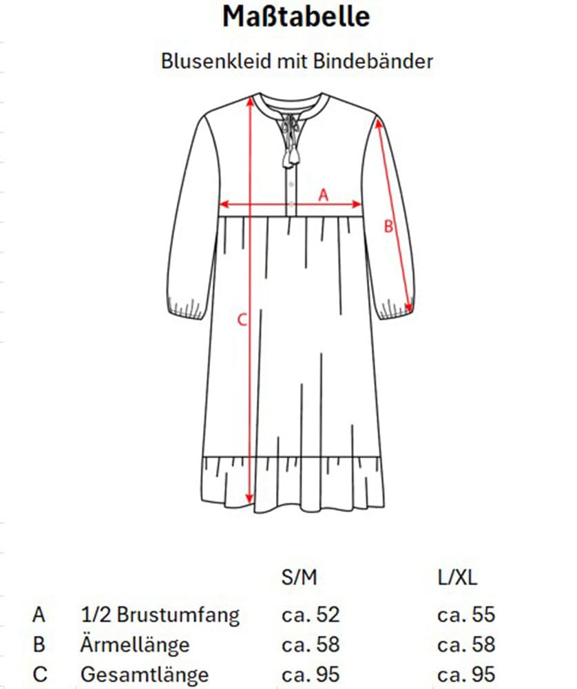 Zwillingsherz Sommerkleid »"Stargazing"« mit Muster, langen Ärmeln und Tasseln