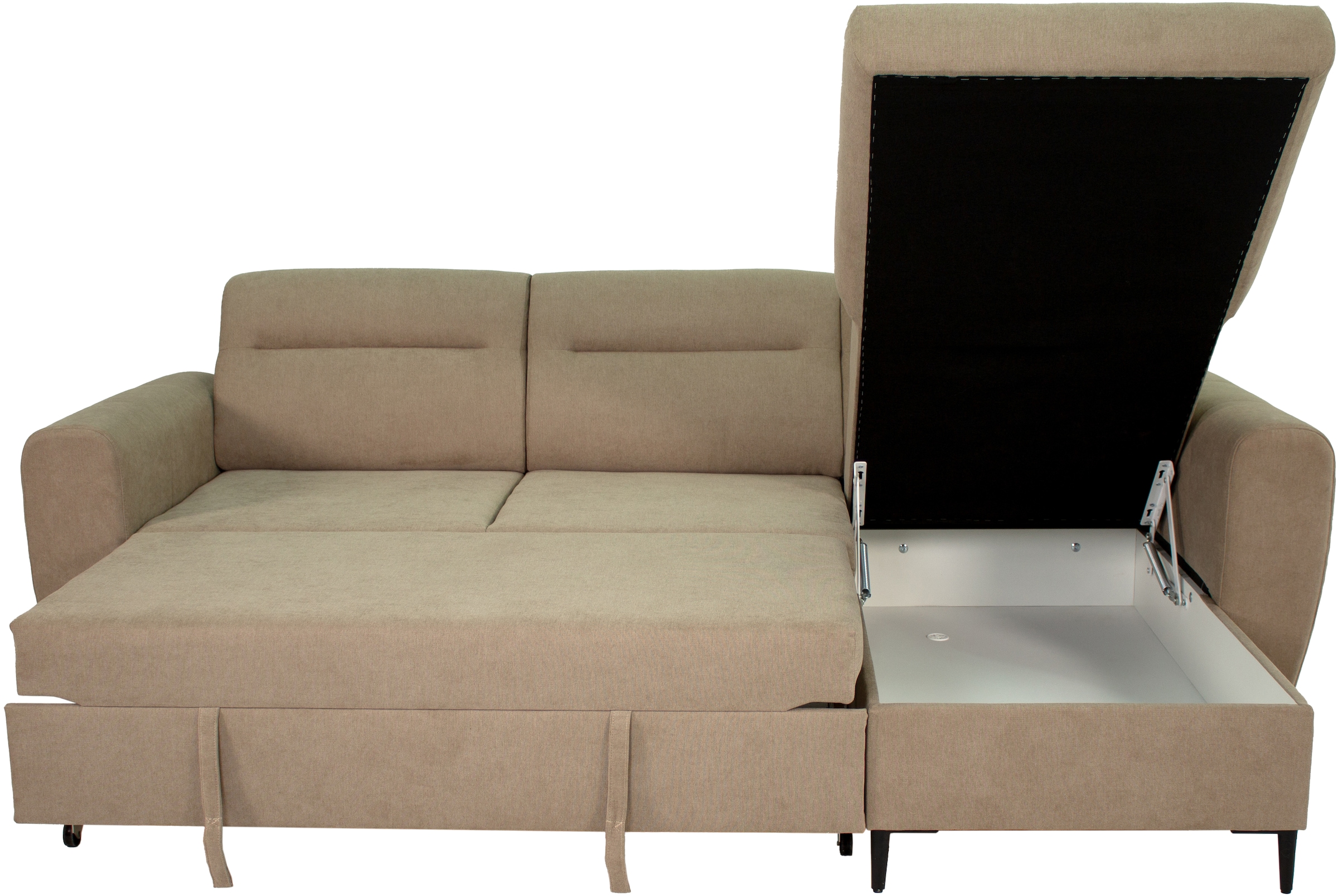 Trends by HG Ecksofa »Bella L-Form, B: 248 cm« mit Bettfunktion & Bettkasten